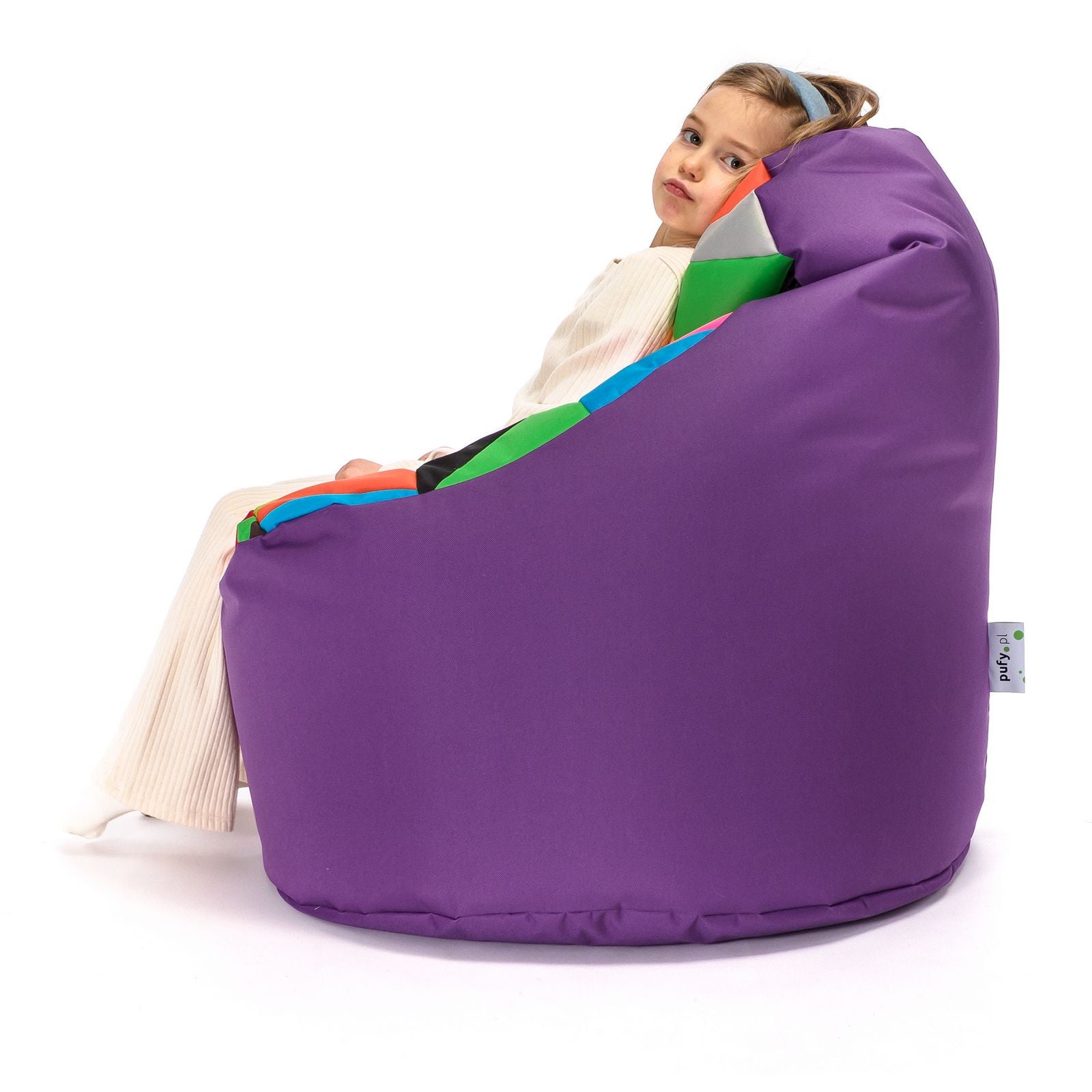 Pouf poltrona sacco seduta yoko patchwork poliestere