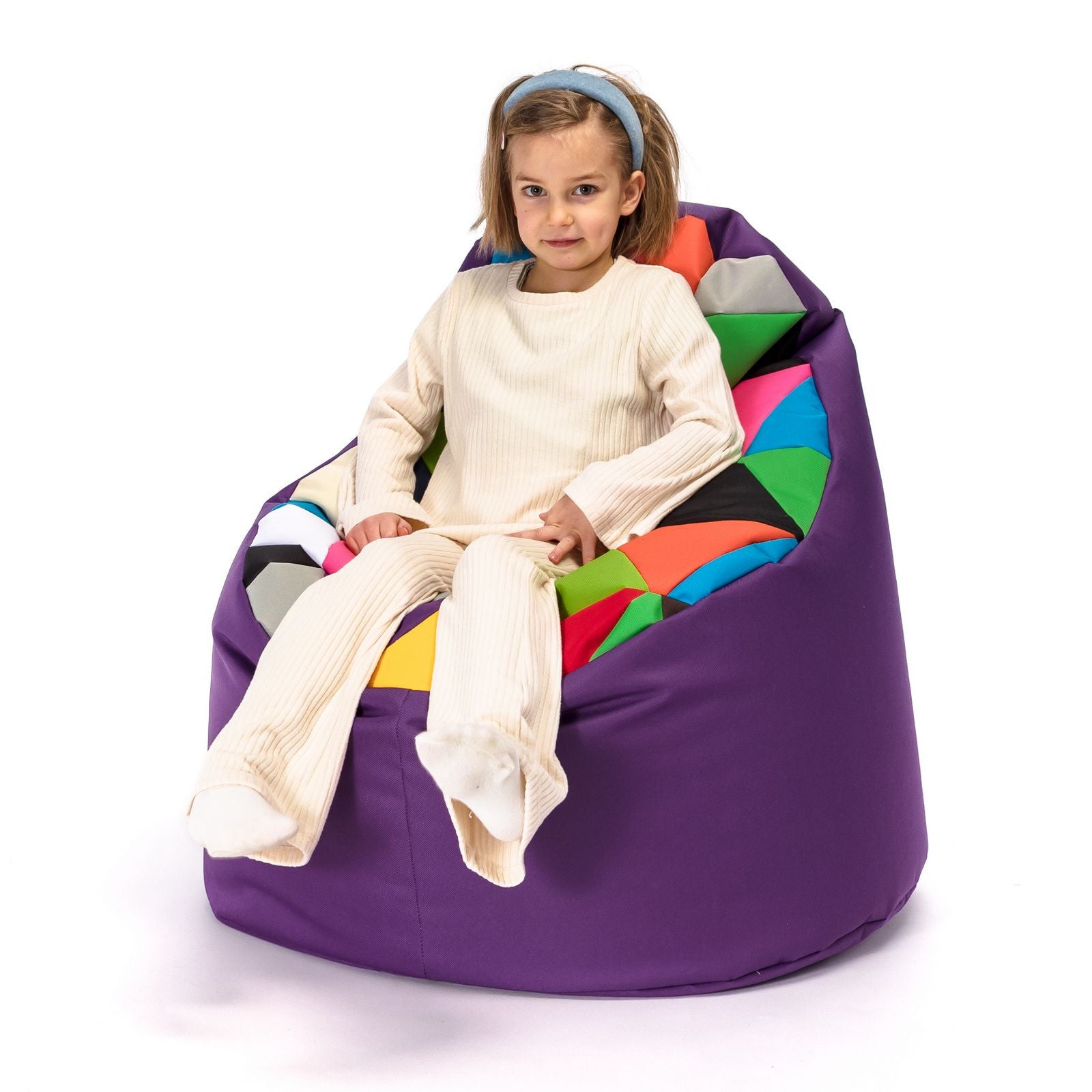 Pouf poltrona sacco seduta yoko patchwork poliestere