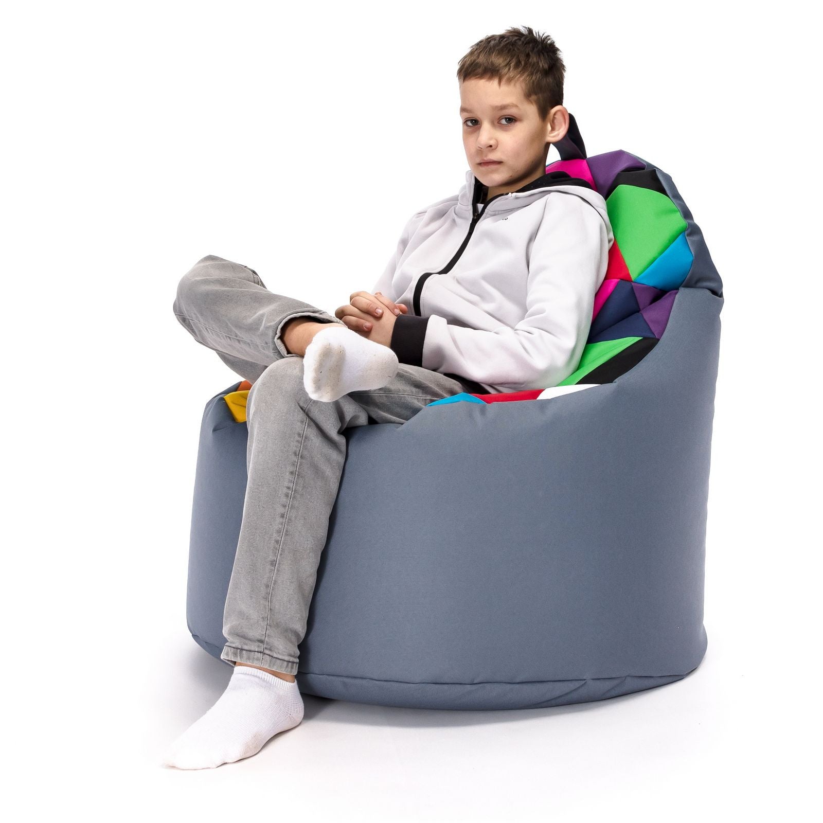 Pouf poltrona sacco seduta yoko patchwork poliestere