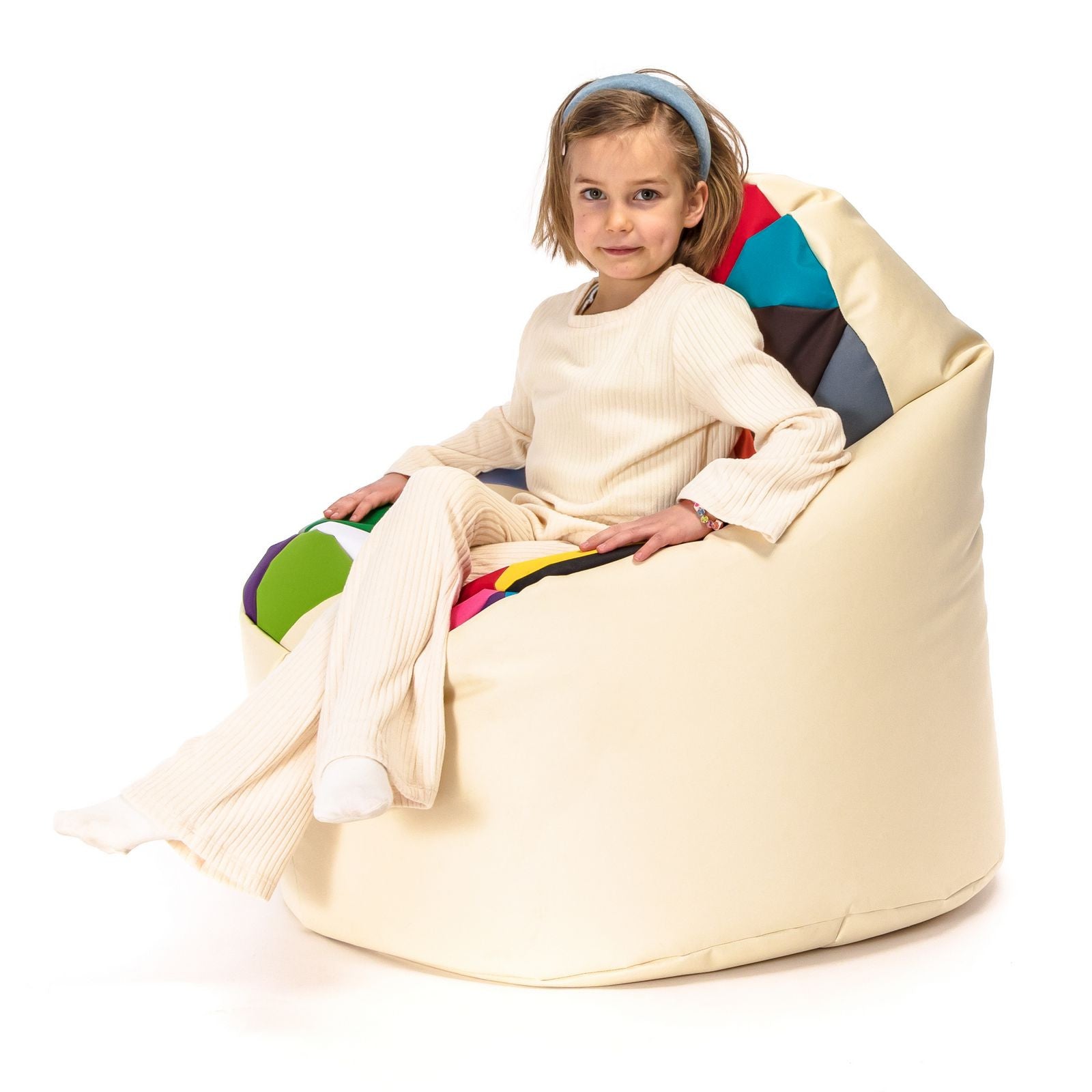 Pouf poltrona sacco seduta yoko patchwork poliestere