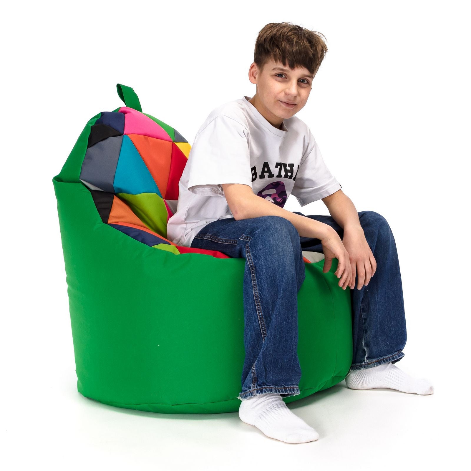 Pouf poltrona sacco seduta yoko patchwork poliestere