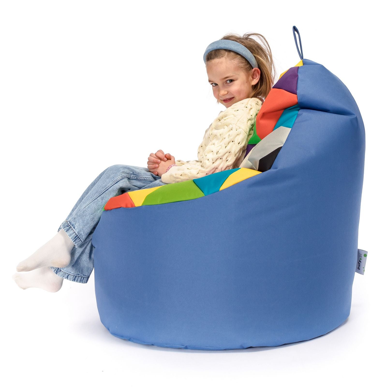 Pouf poltrona sacco seduta yoko patchwork poliestere