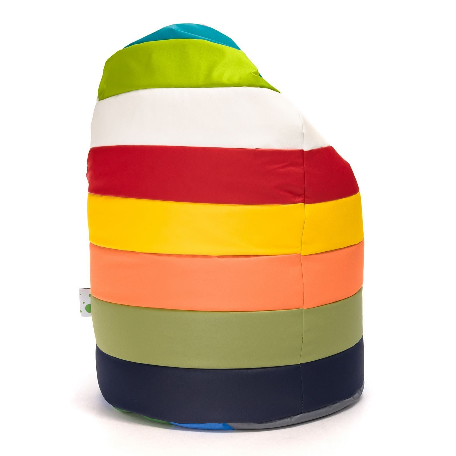 Pouf Poltrona Sacco L Patchwork Design in Ecopelle