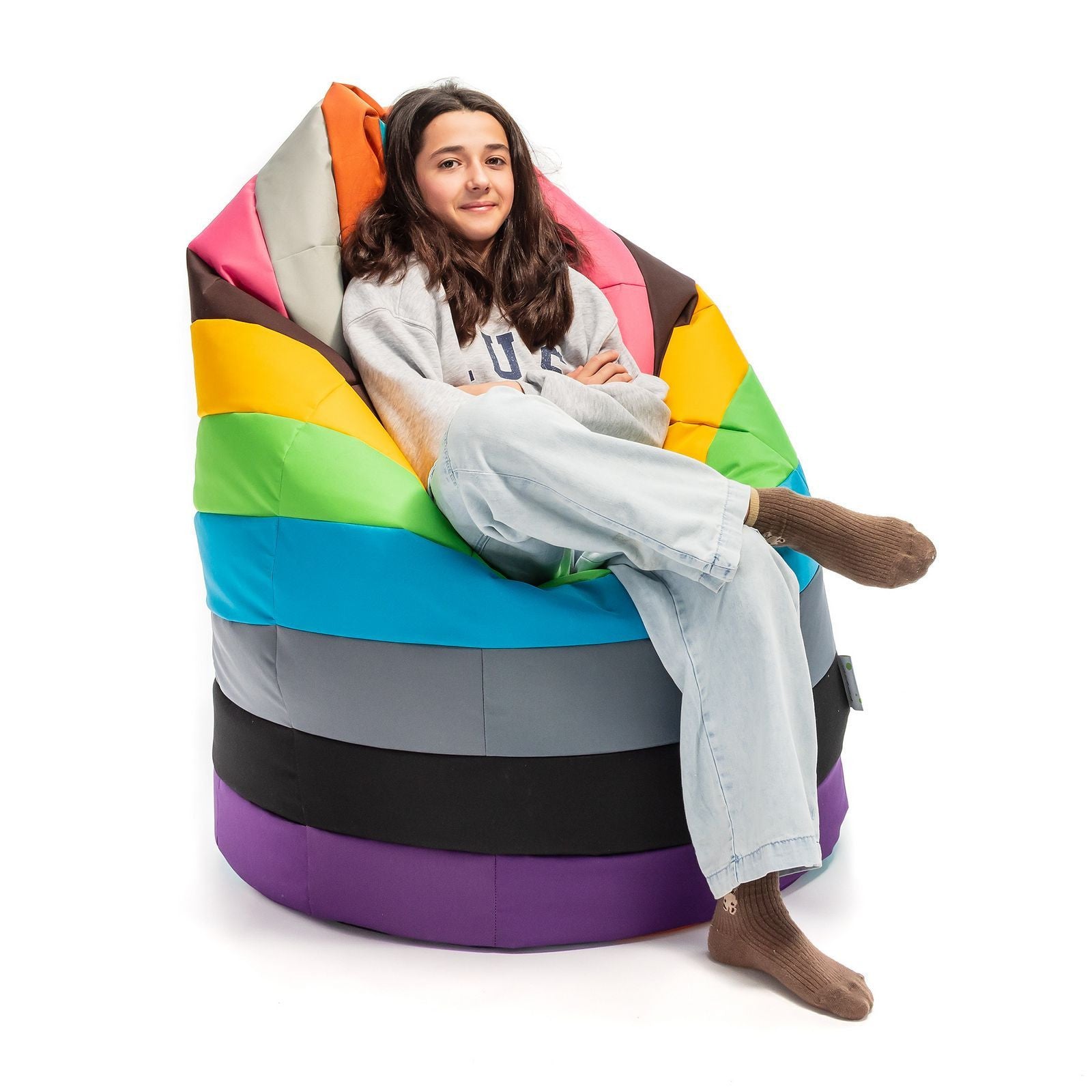 Pouf Poltrona Sacco XL Patchwork Design in Poliestere