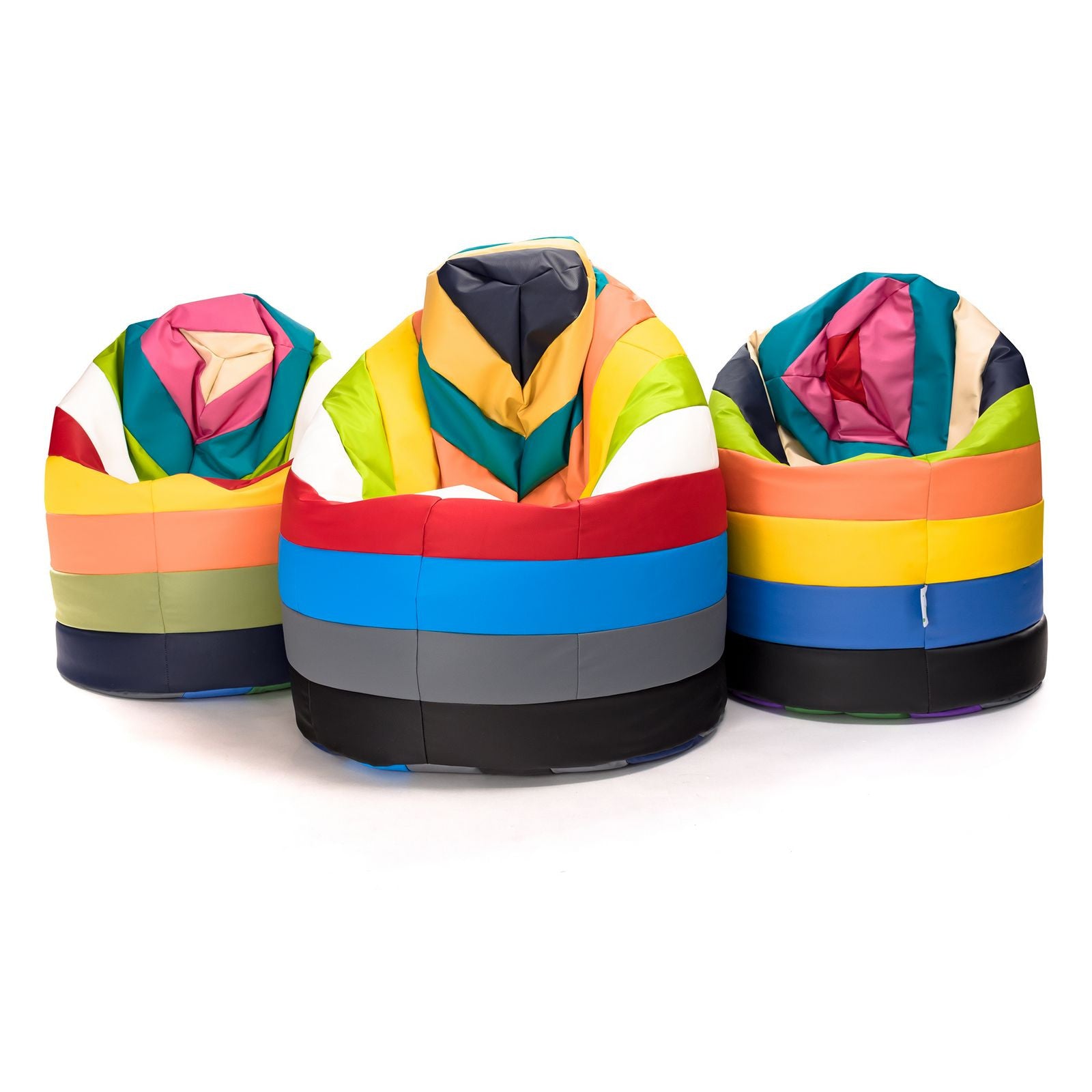Pouf Poltrona Sacco XL Patchwork Design in Ecopelle