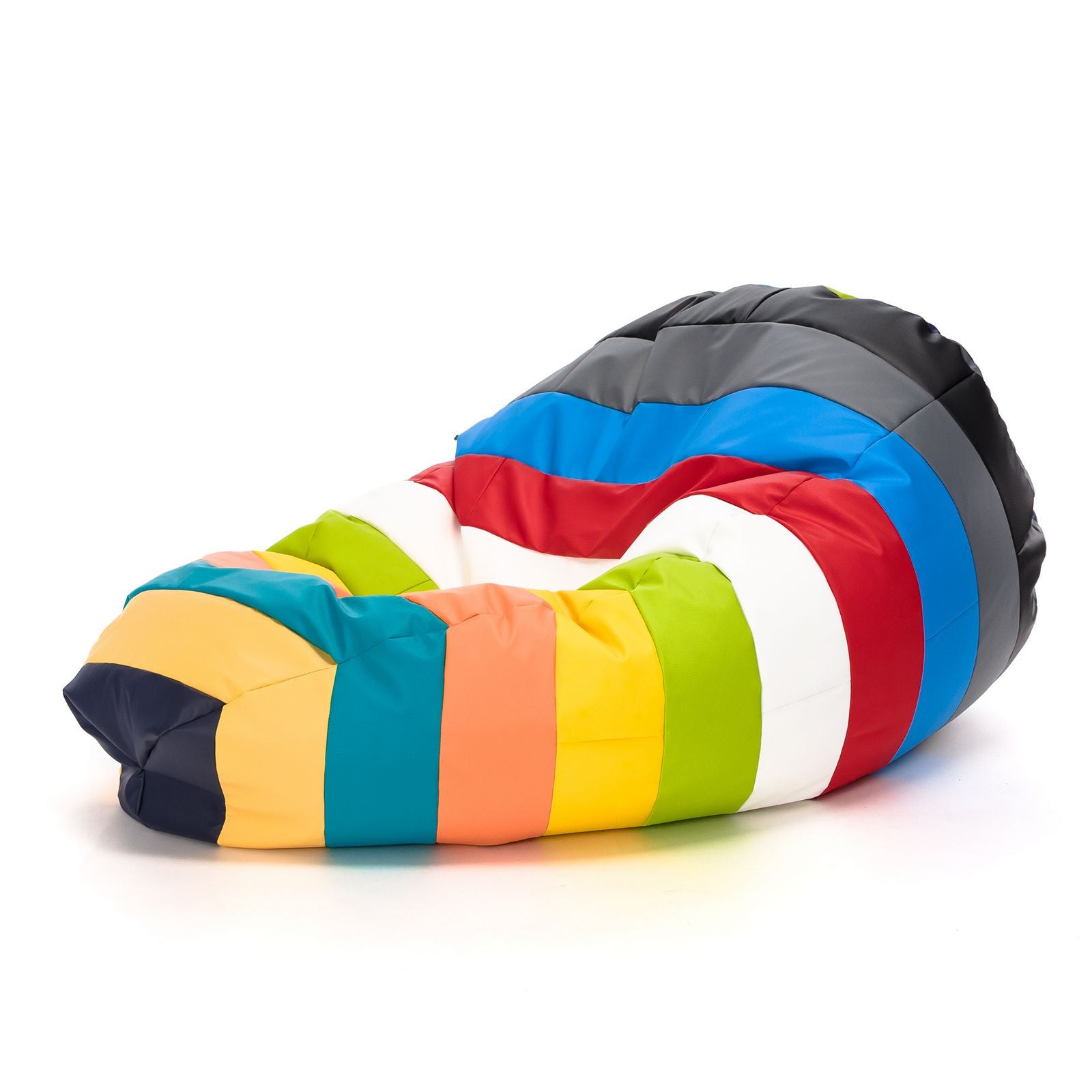 Pouf Poltrona Sacco XL Patchwork Design in Ecopelle