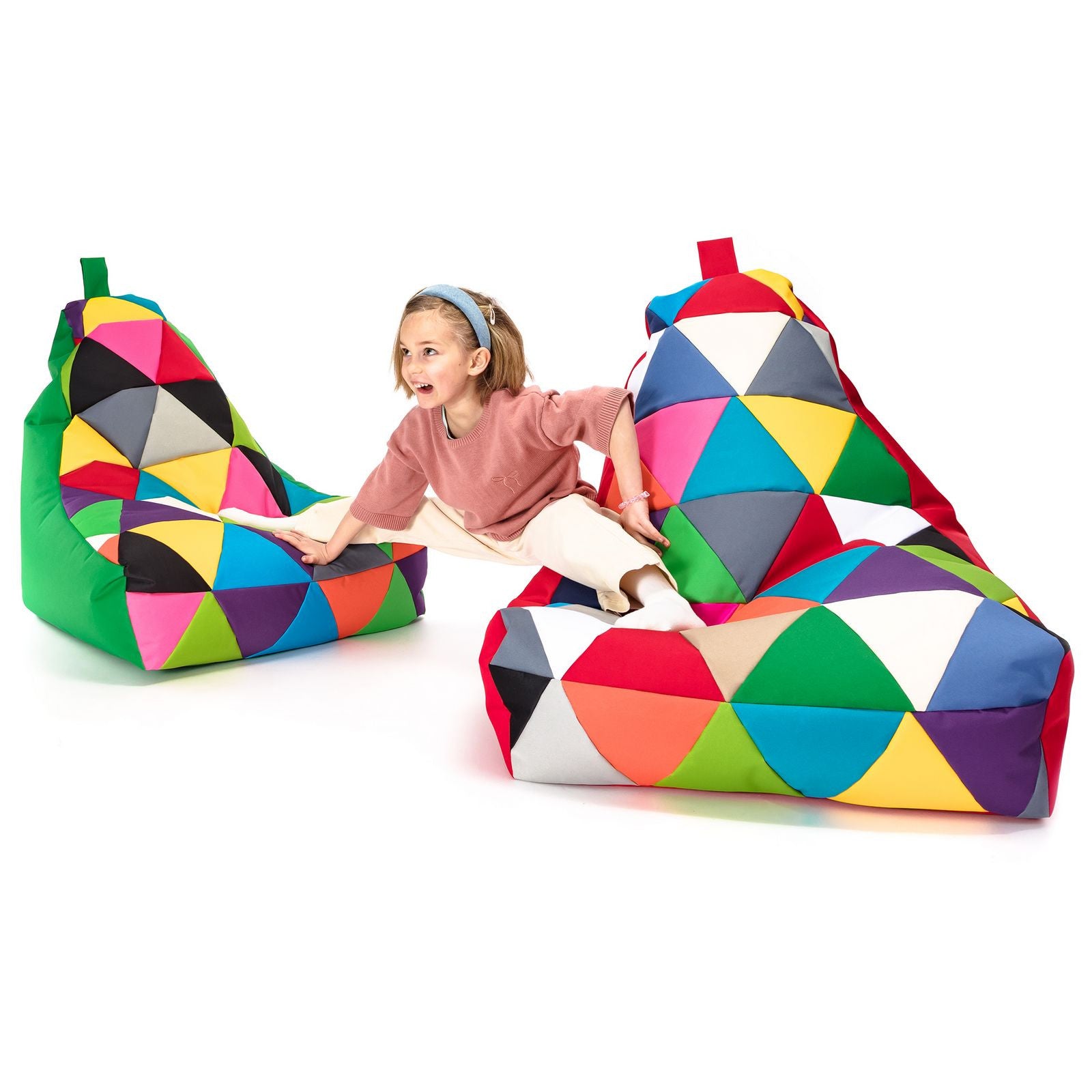 Pouf poltrona sacco seduta keiko s patchwork poliestere