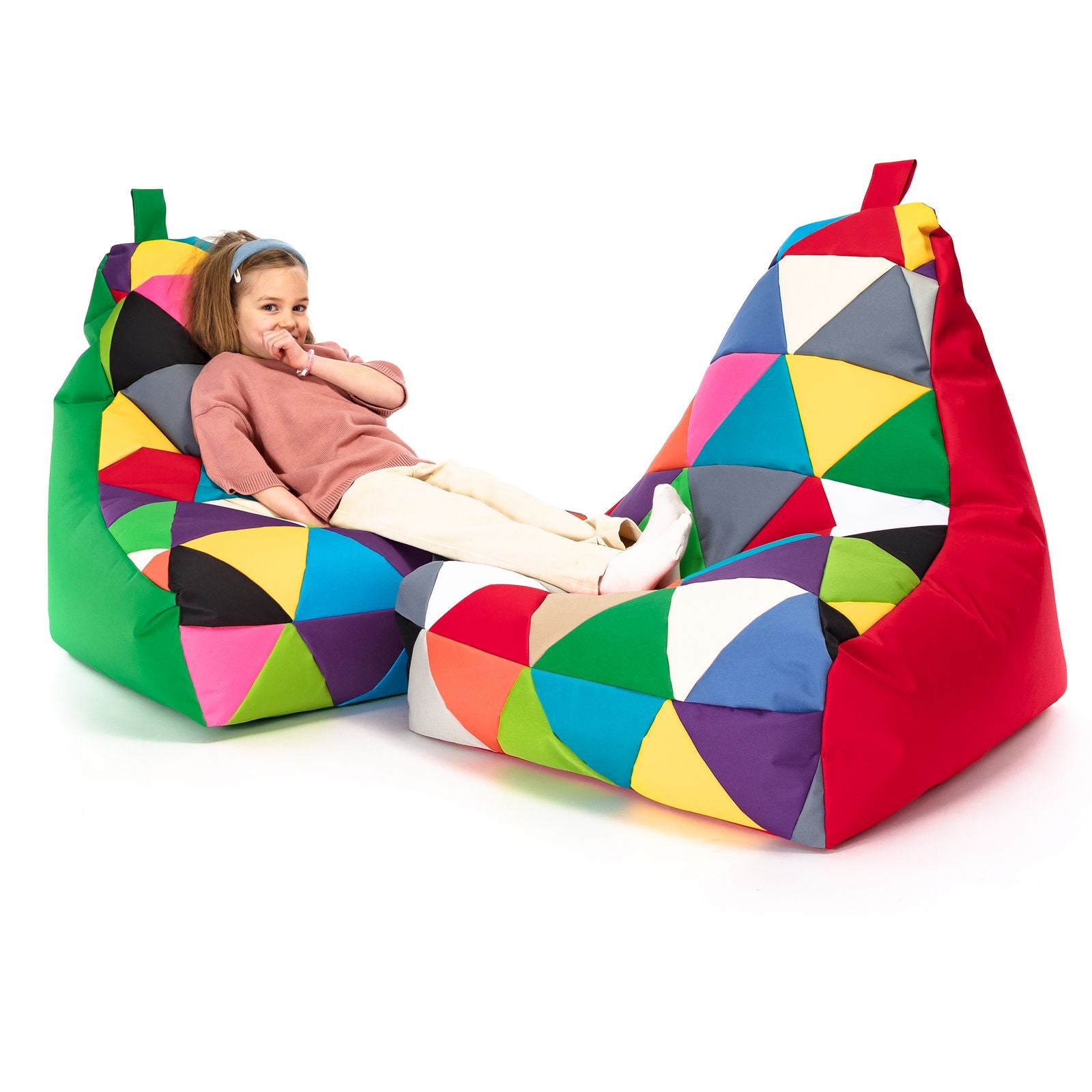Pouf poltrona sacco seduta keiko s patchwork poliestere