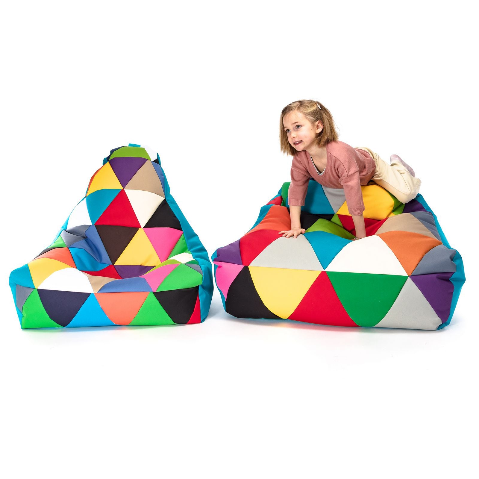 Pouf poltrona sacco seduta keiko s patchwork poliestere