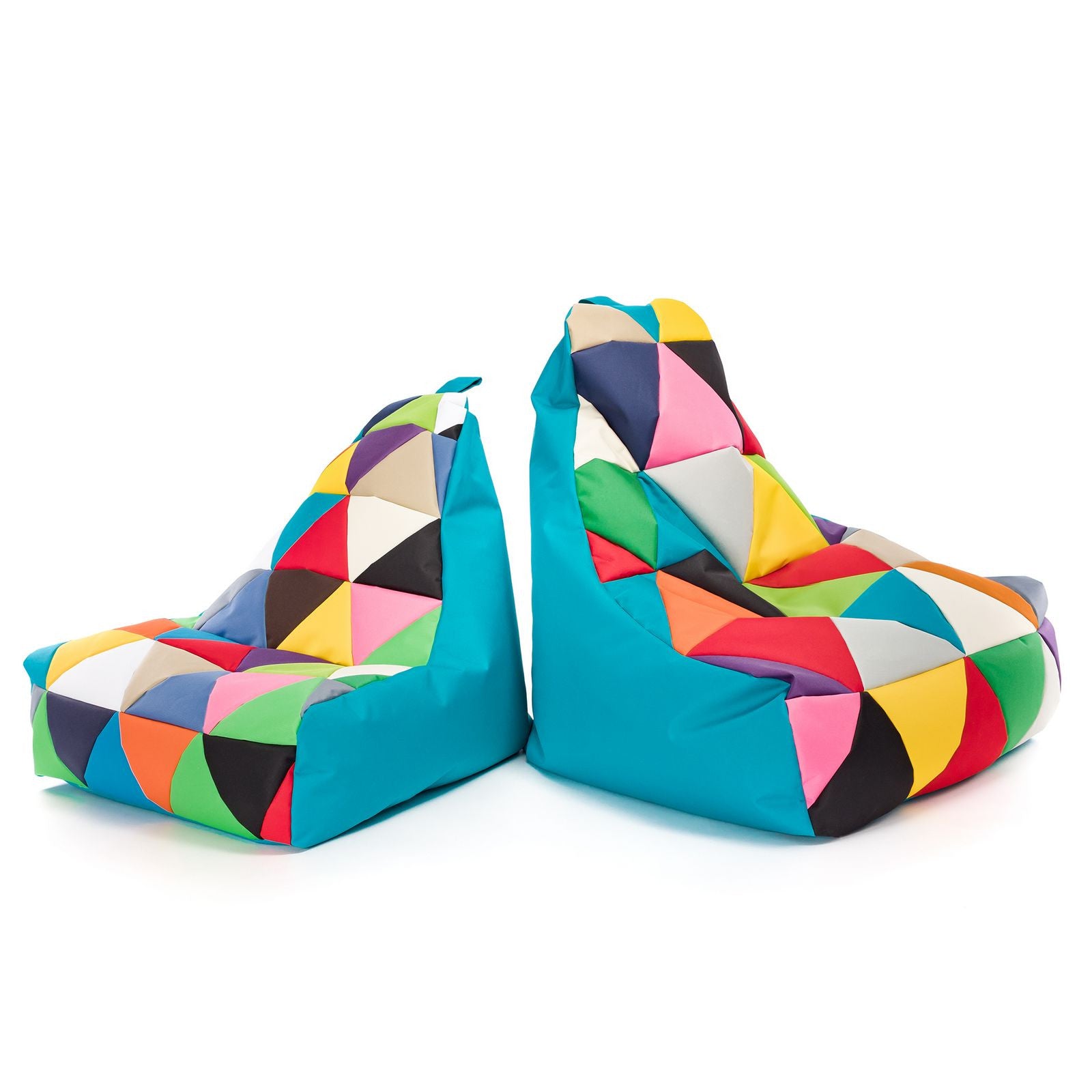 Pouf poltrona sacco seduta keiko s patchwork poliestere