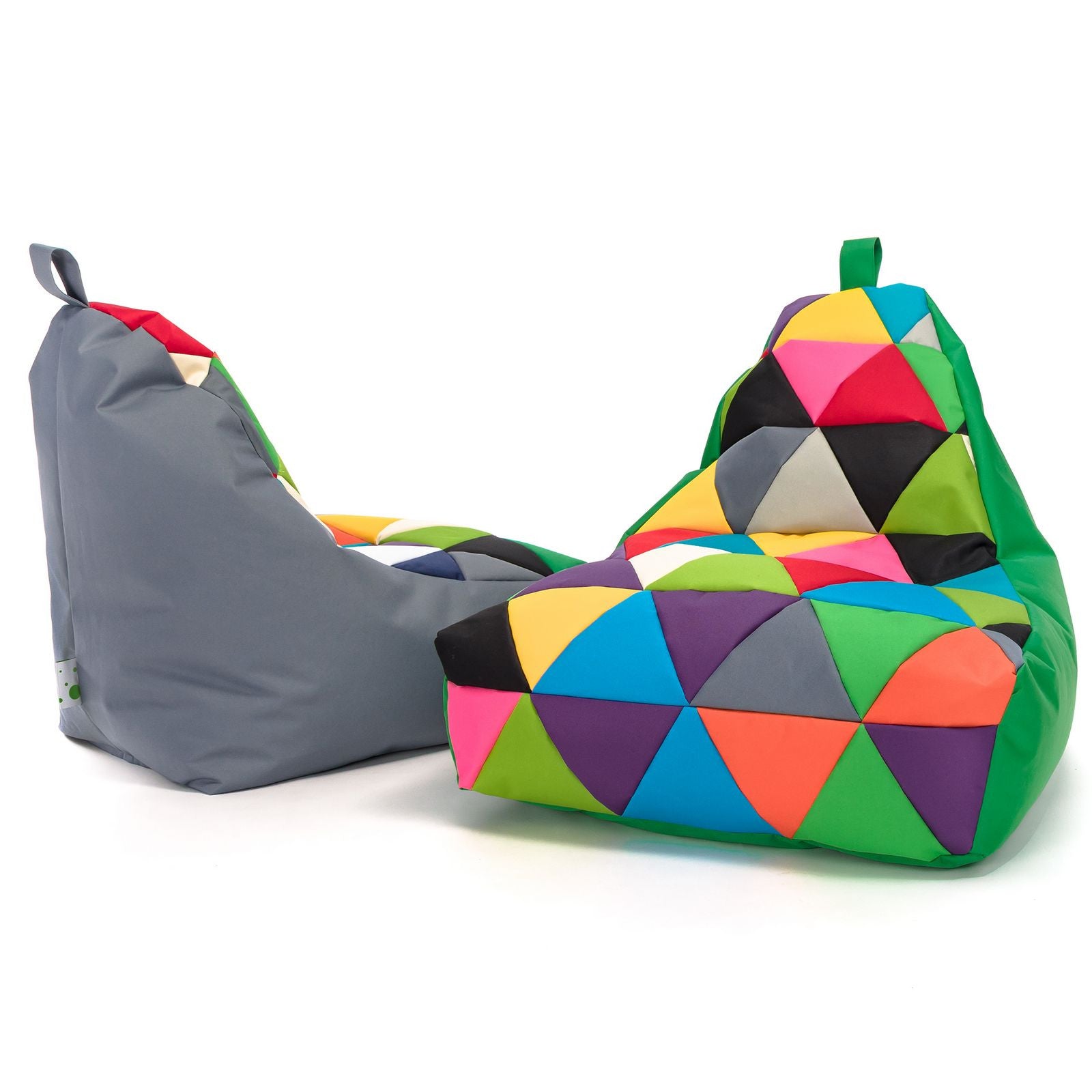 Pouf poltrona sacco seduta keiko s patchwork poliestere