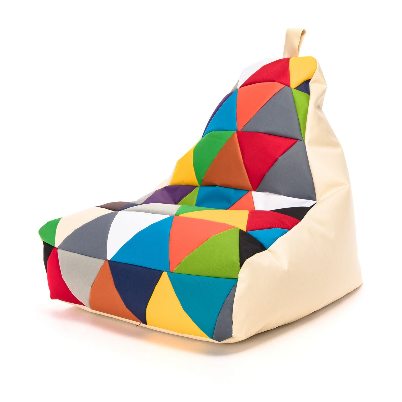 Pouf poltrona sacco seduta keiko s patchwork poliestere