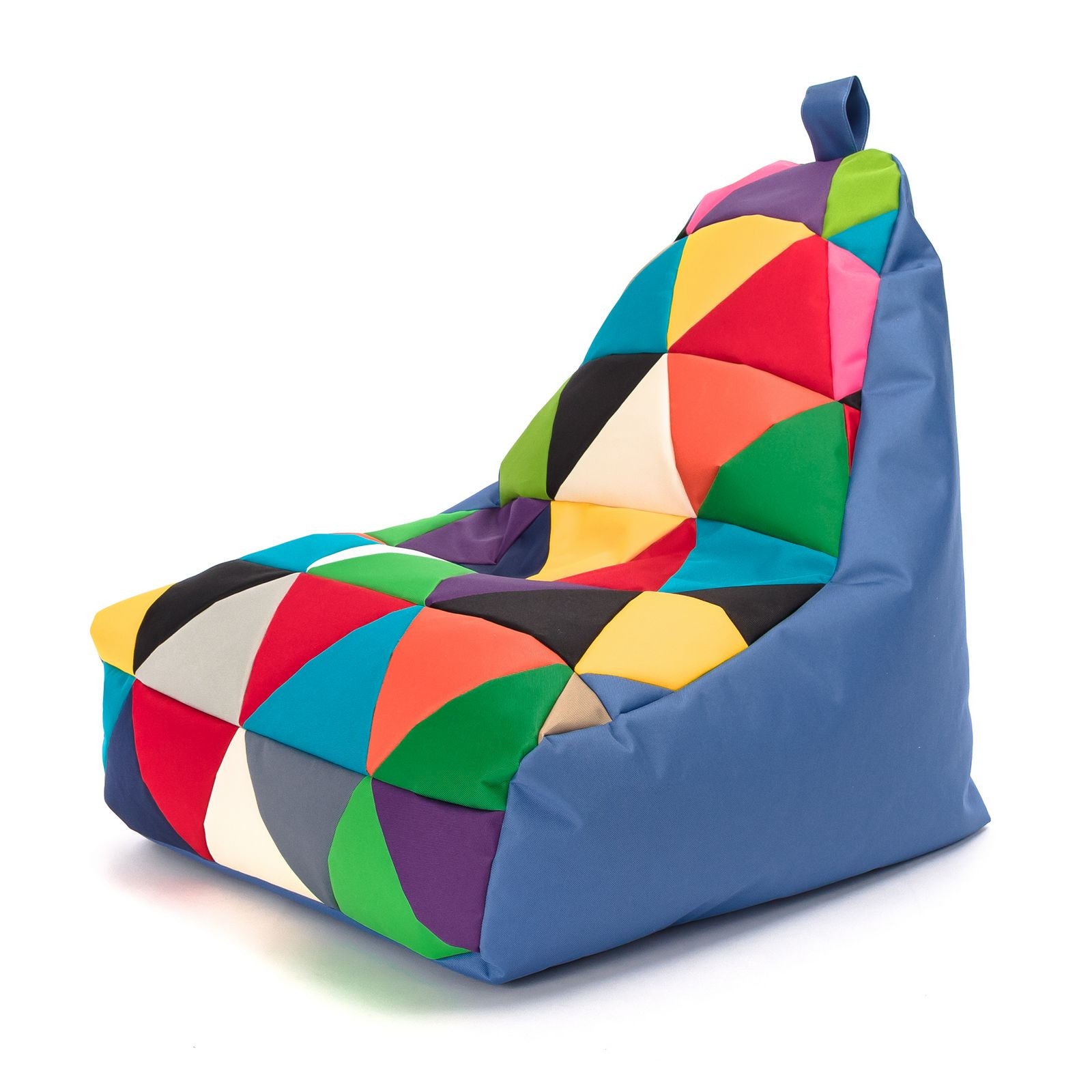 Pouf poltrona sacco seduta keiko s patchwork poliestere