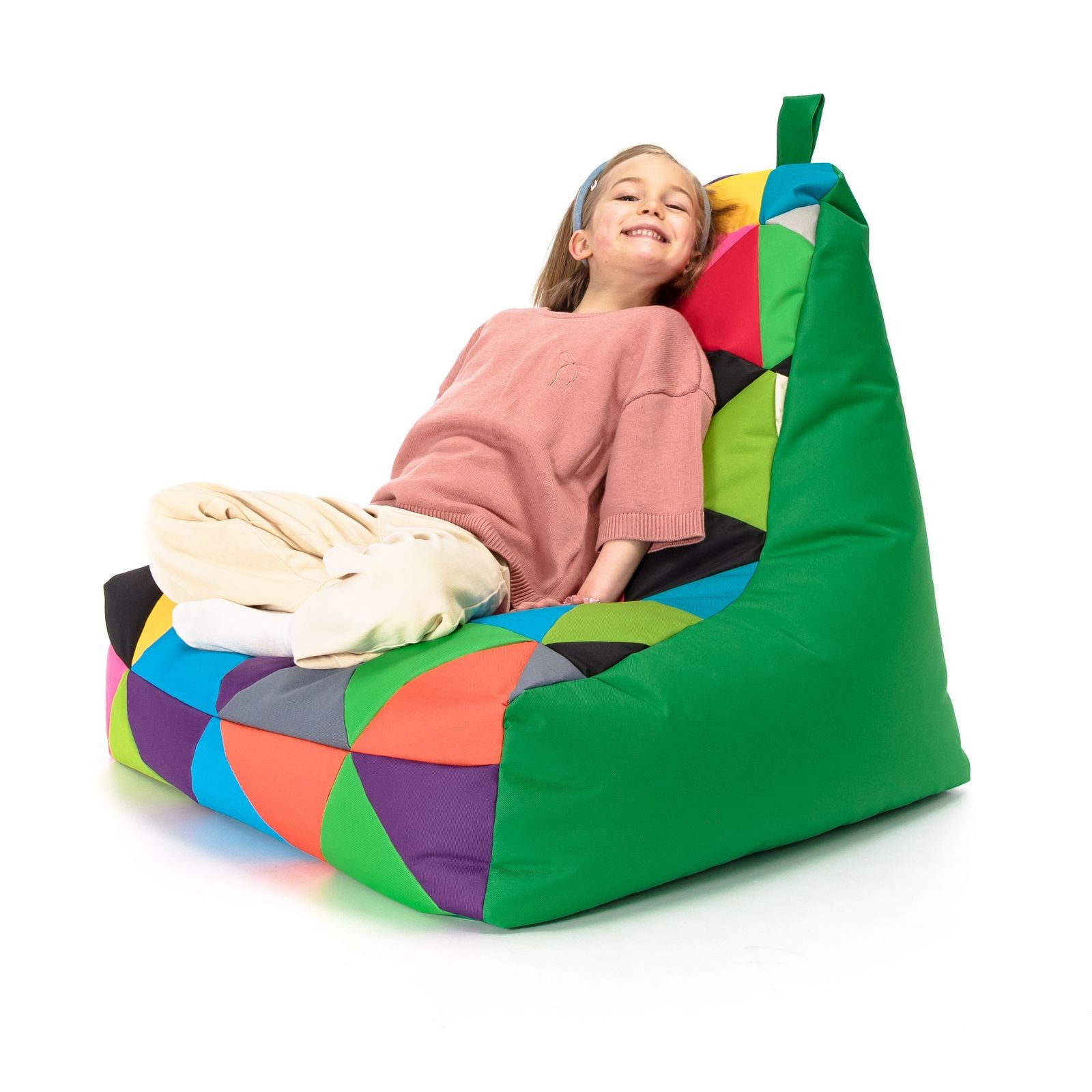 Pouf poltrona sacco seduta keiko s patchwork poliestere