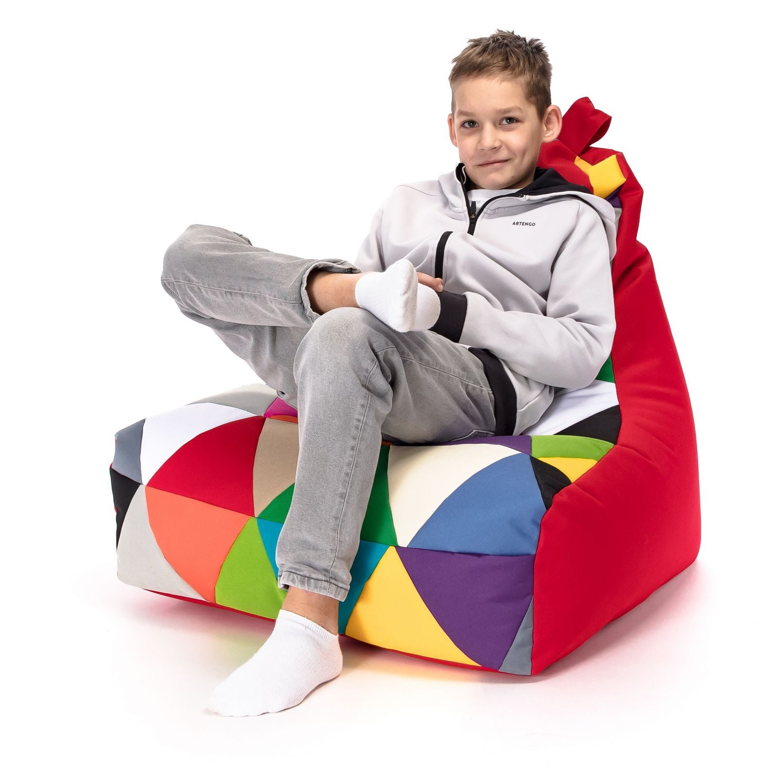 Pouf poltrona sacco seduta keiko s patchwork poliestere