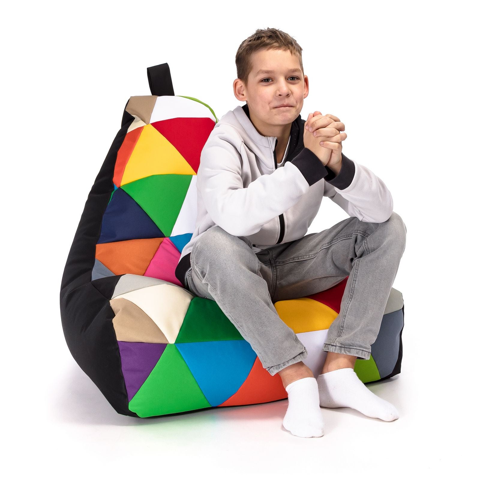 Pouf poltrona sacco seduta keiko s patchwork poliestere