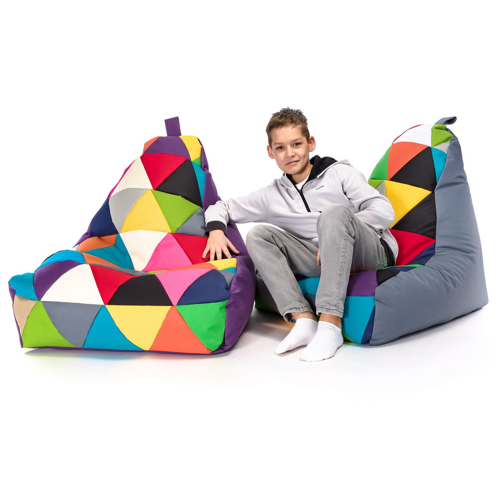 Pouf poltrona sacco seduta keiko s patchwork poliestere