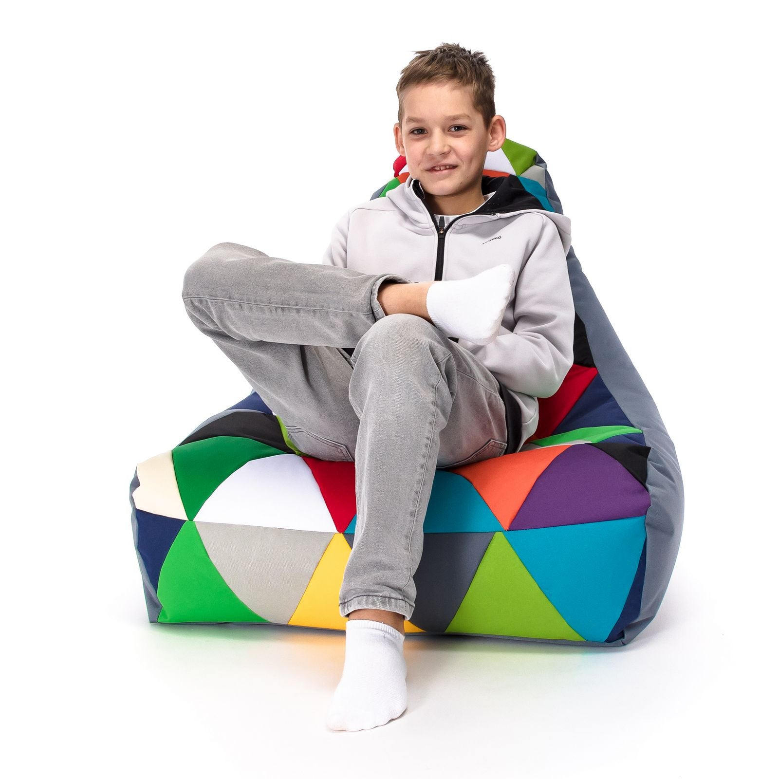 Pouf poltrona sacco seduta keiko s patchwork poliestere