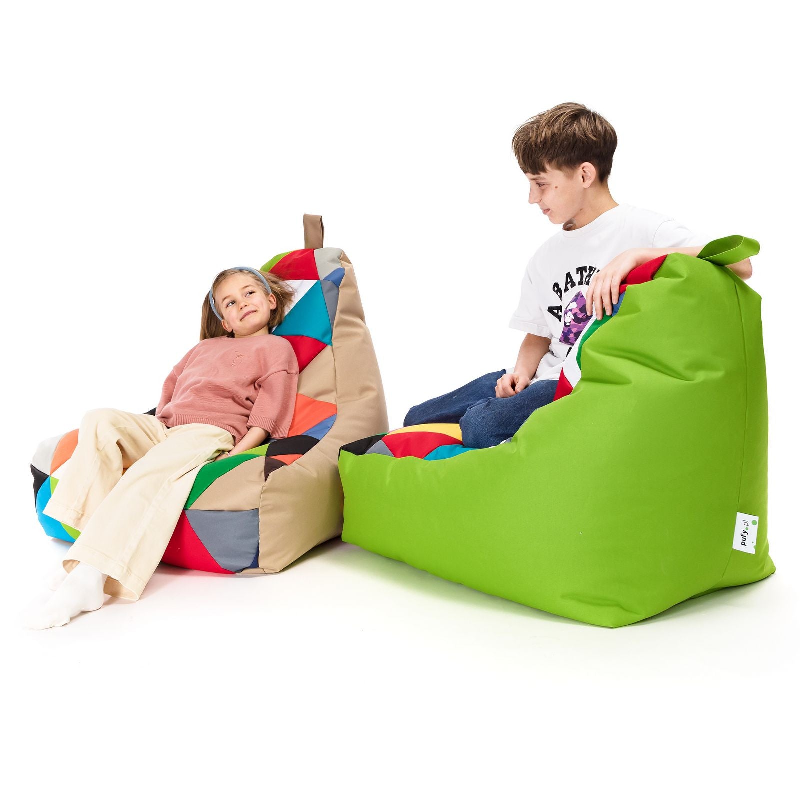 Pouf poltrona sacco seduta keiko s patchwork poliestere