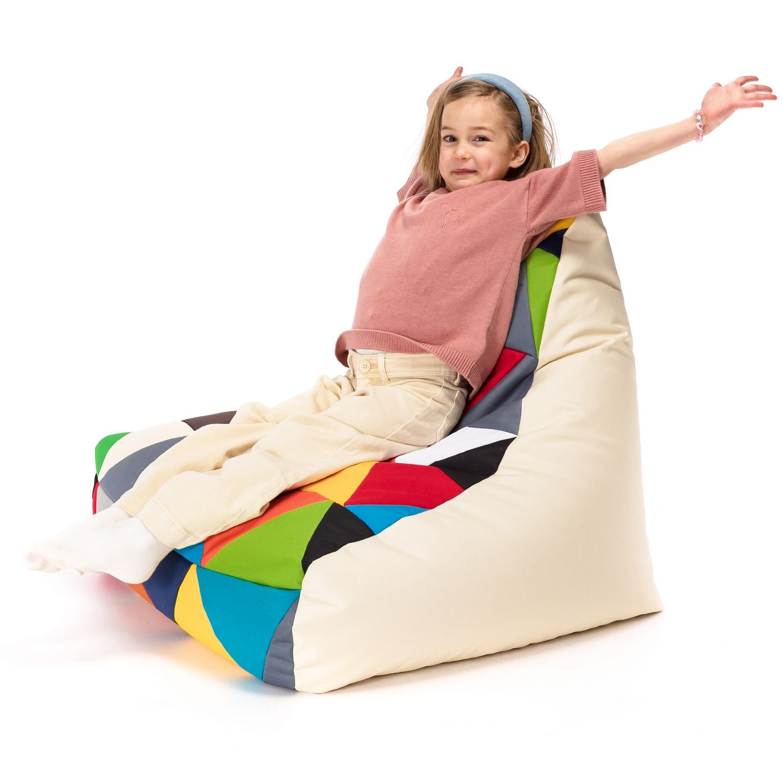 Pouf poltrona sacco seduta keiko s patchwork poliestere