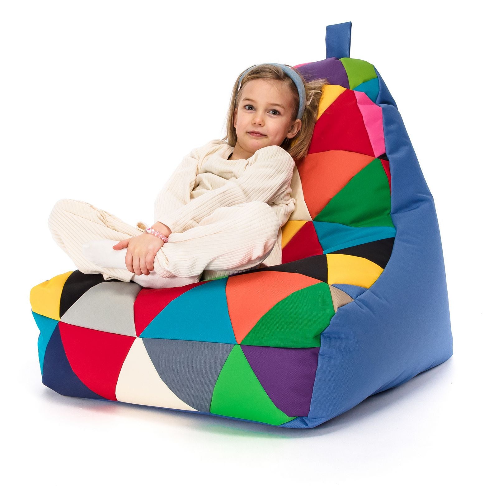 Pouf poltrona sacco seduta keiko s patchwork poliestere