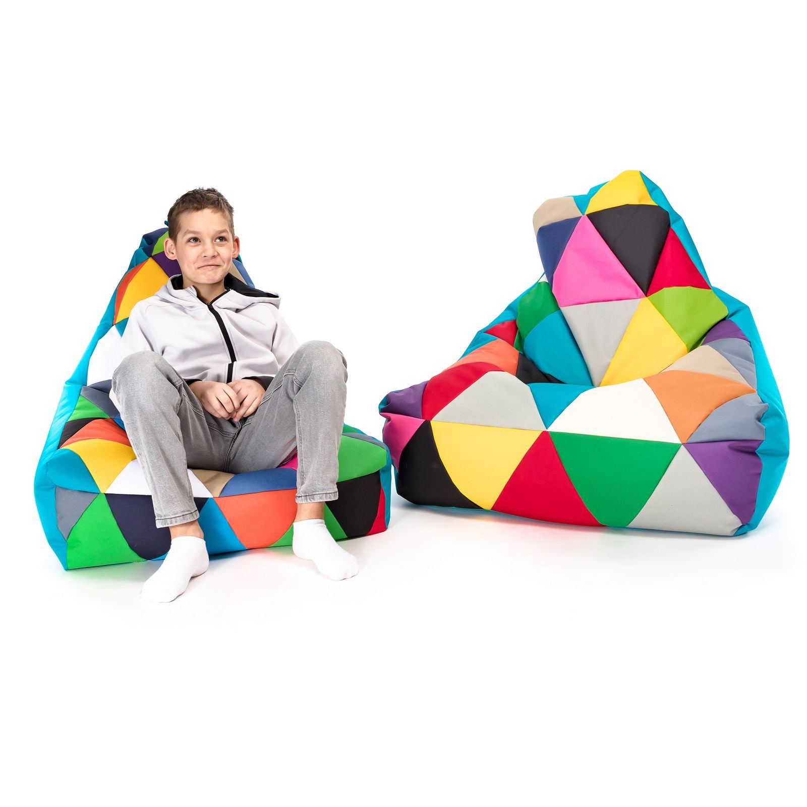 Pouf poltrona sacco seduta keiko m patchwork poliestere