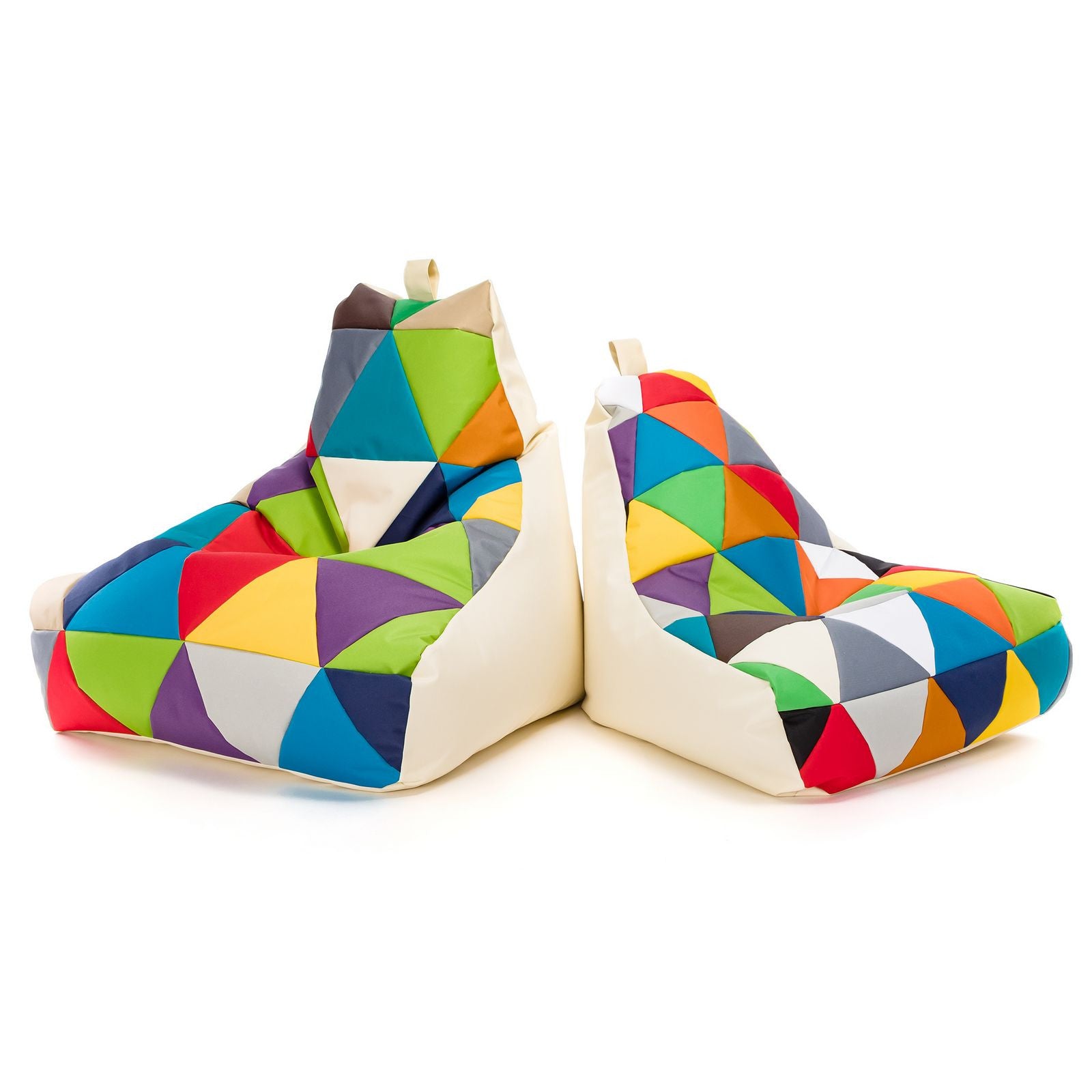 Pouf poltrona sacco seduta keiko m patchwork poliestere