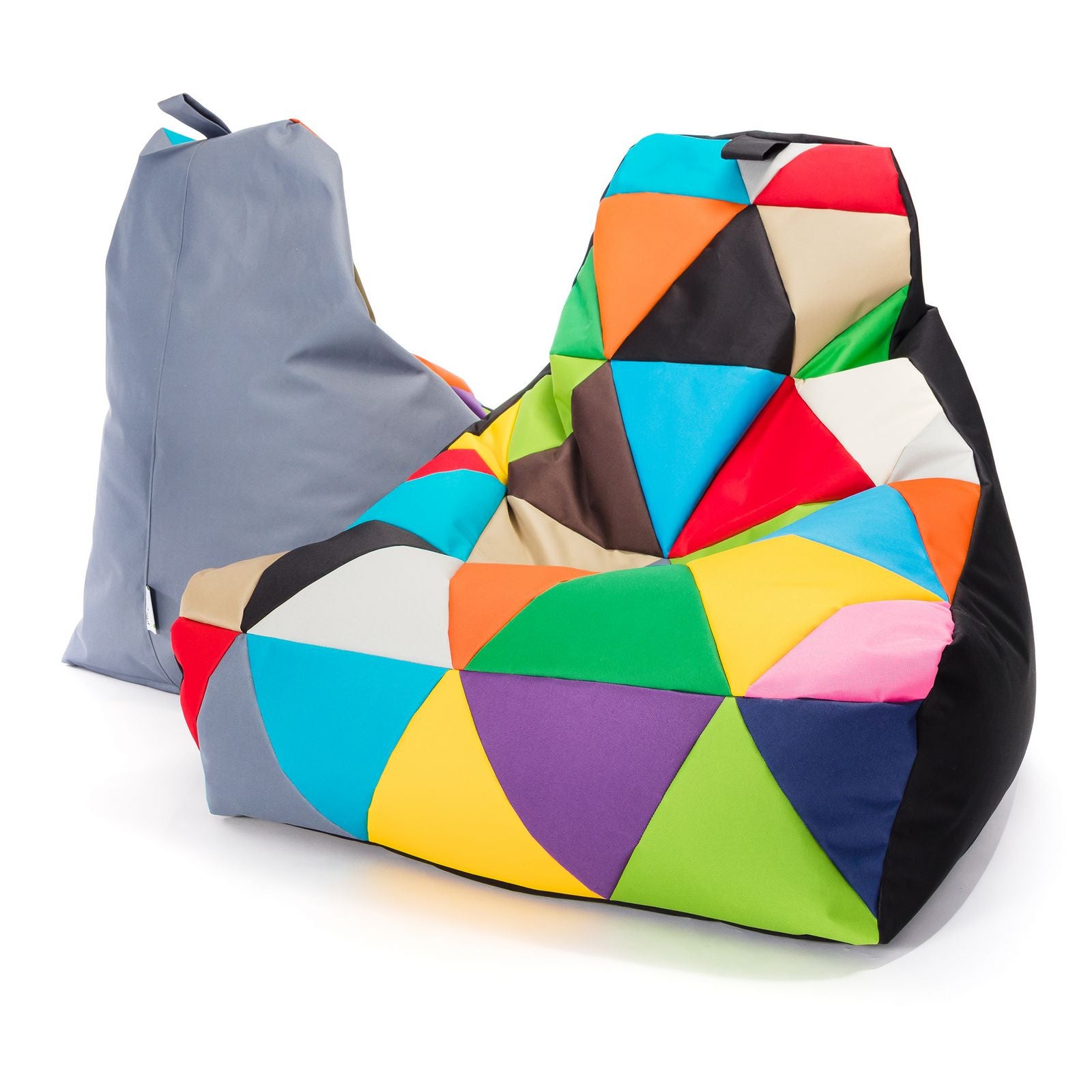 Pouf poltrona sacco seduta keiko m patchwork poliestere