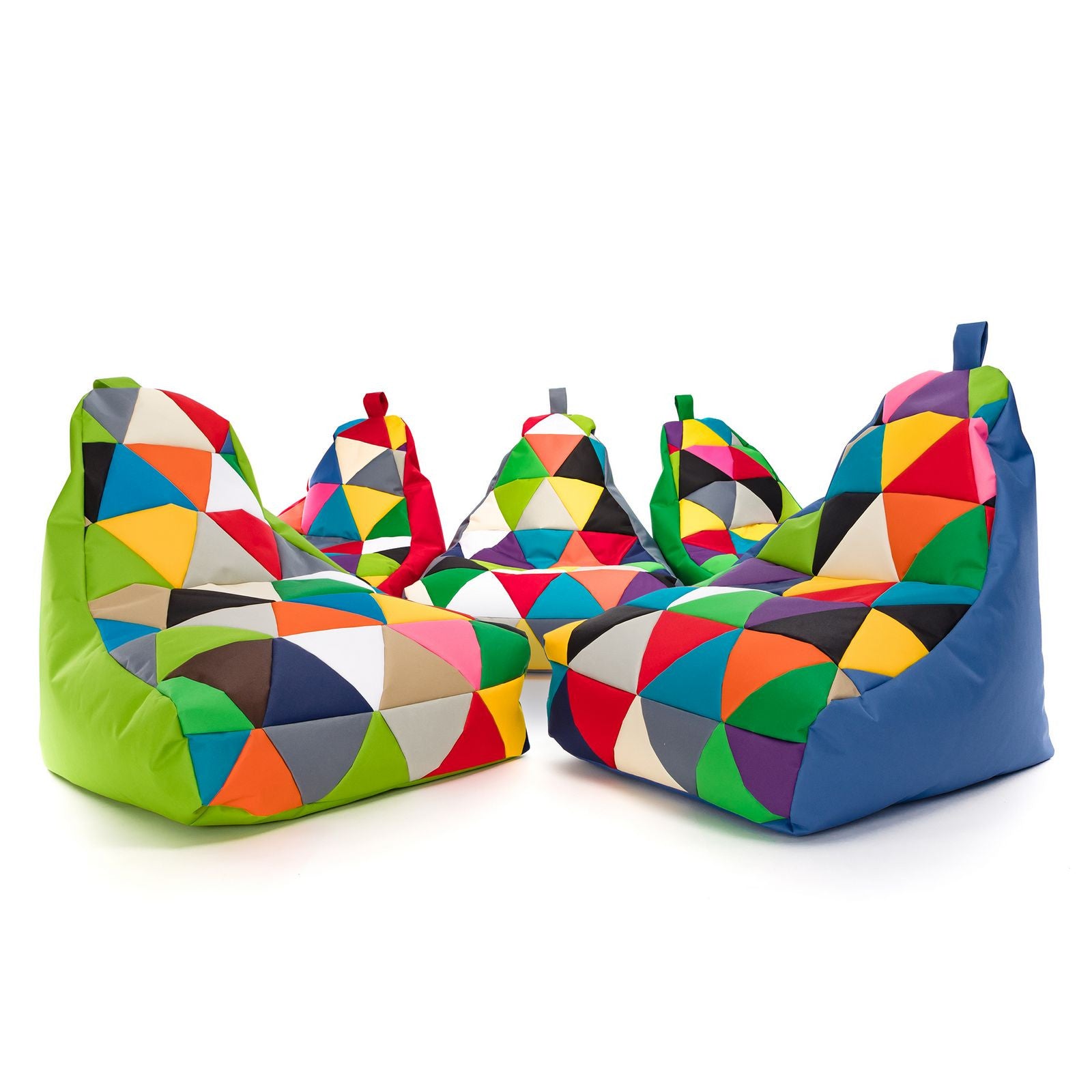Pouf poltrona sacco seduta keiko m patchwork poliestere