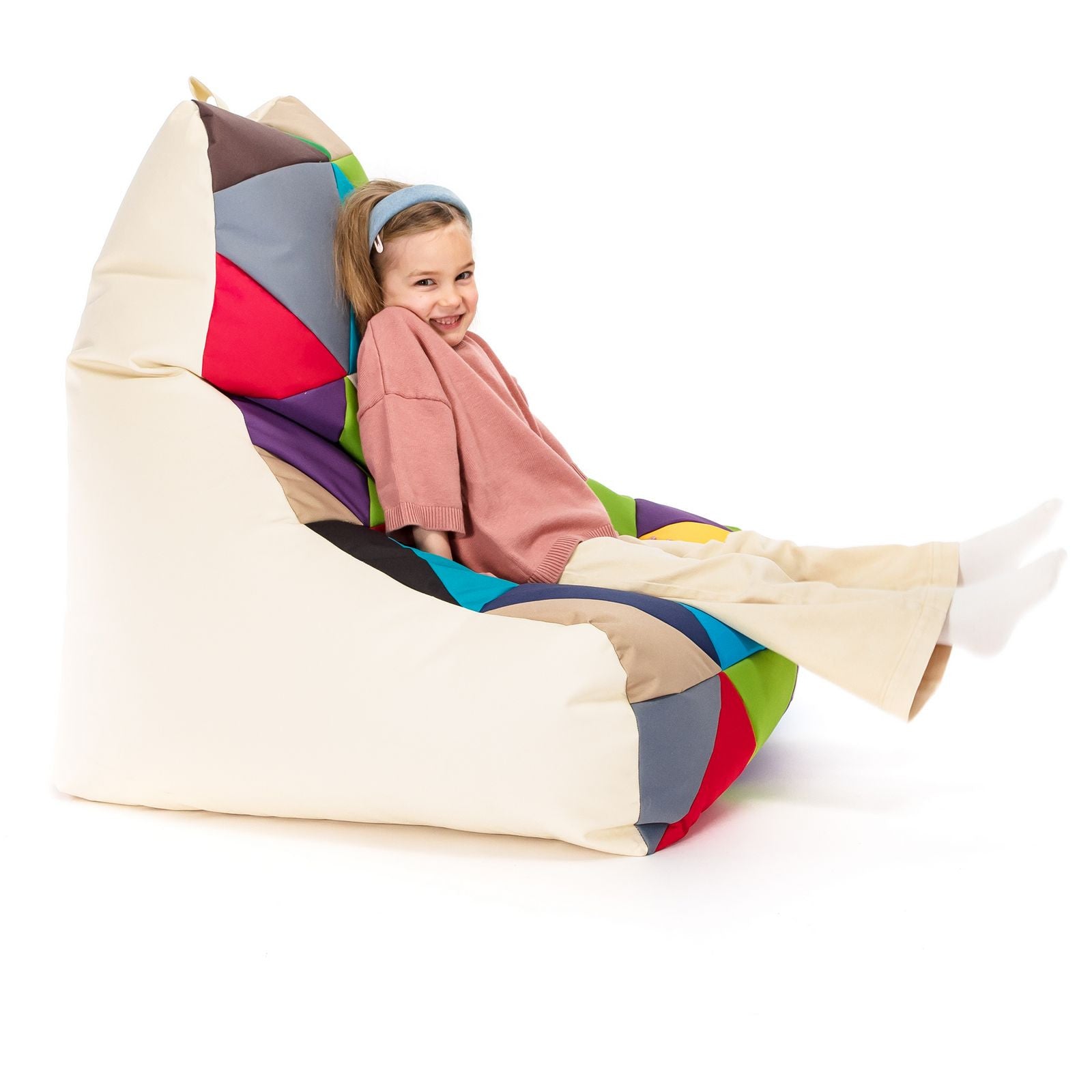 Pouf poltrona sacco seduta keiko m patchwork poliestere