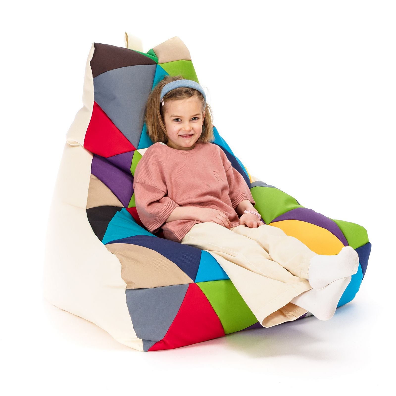 Pouf poltrona sacco seduta keiko m patchwork poliestere
