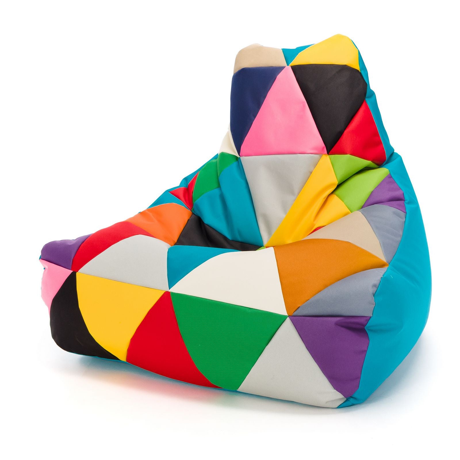 Pouf poltrona sacco seduta keiko m patchwork poliestere