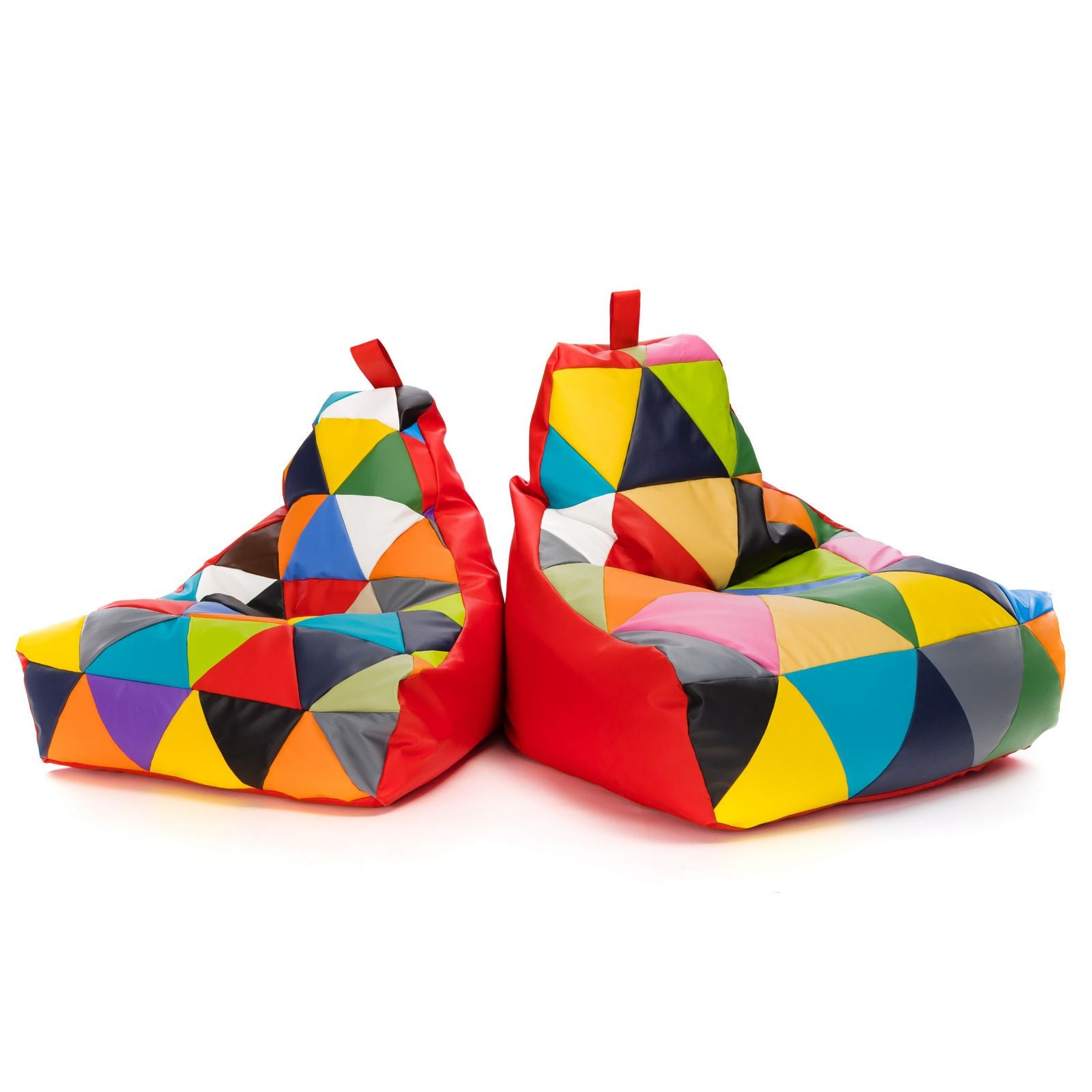 Pouf poltrona sacco seduta keiko s patchwork ecopelle