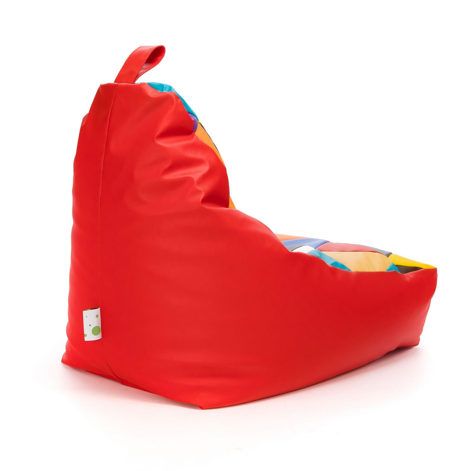 Pouf poltrona sacco seduta keiko s patchwork ecopelle