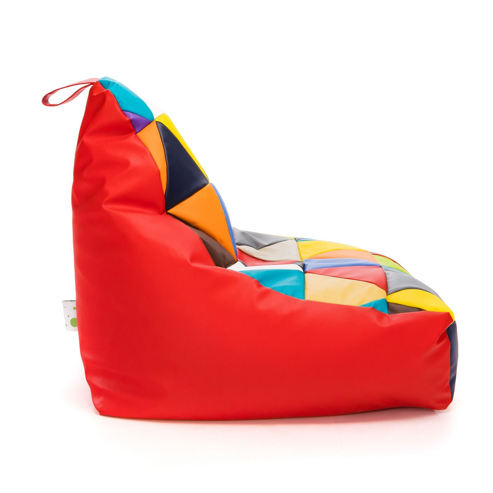 Pouf poltrona sacco seduta keiko s patchwork ecopelle