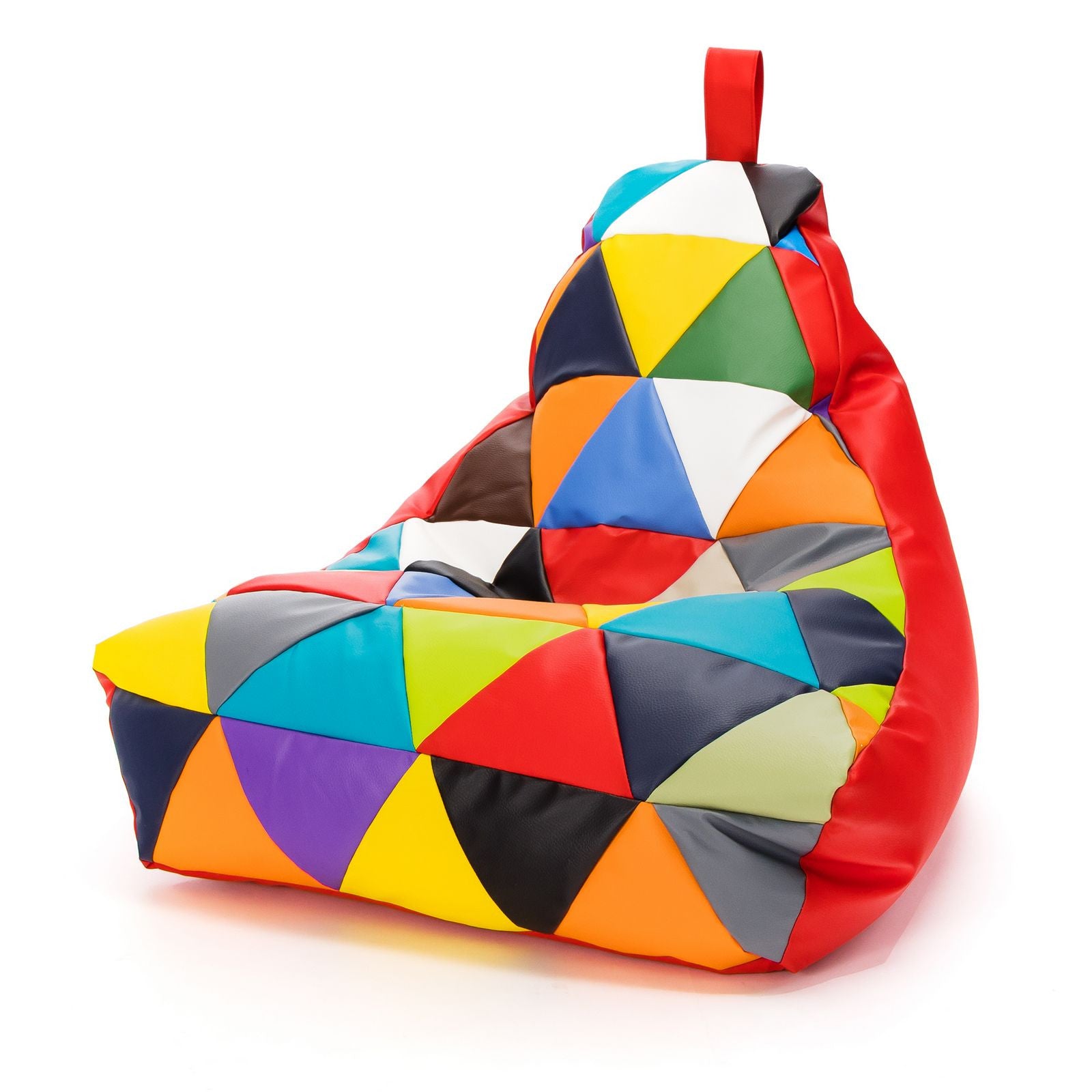 Pouf poltrona sacco seduta keiko s patchwork ecopelle