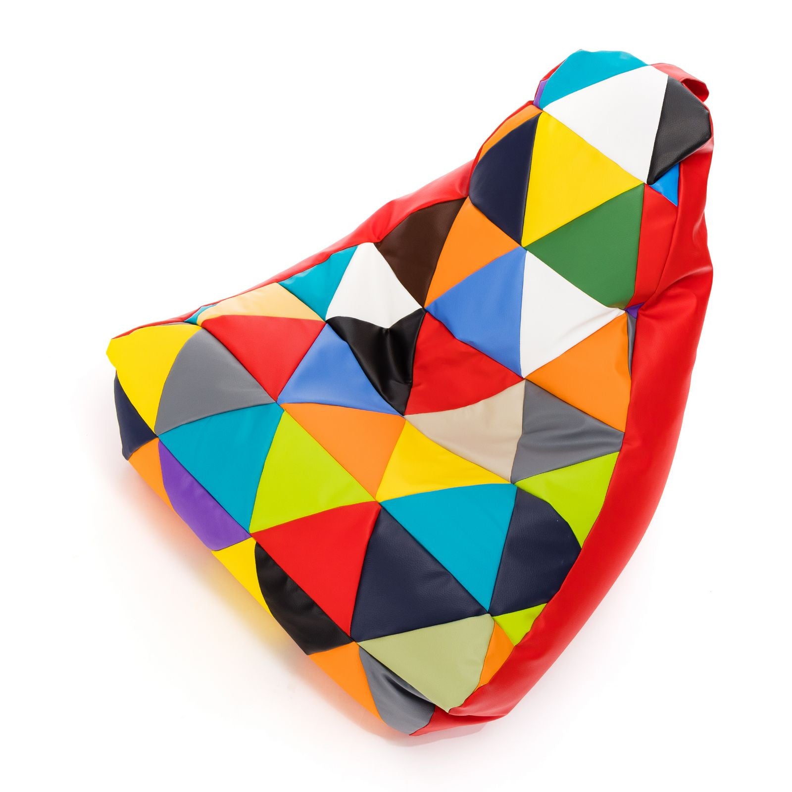 Pouf poltrona sacco seduta keiko s patchwork ecopelle