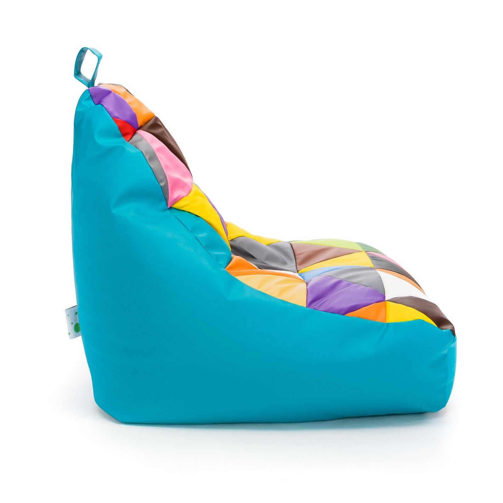 Pouf poltrona sacco seduta keiko s patchwork ecopelle