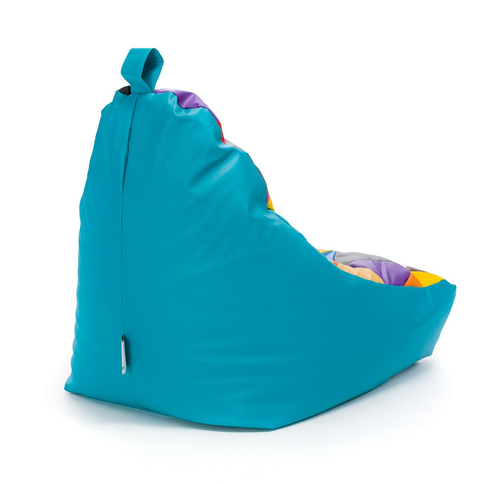 Pouf poltrona sacco seduta keiko s patchwork ecopelle