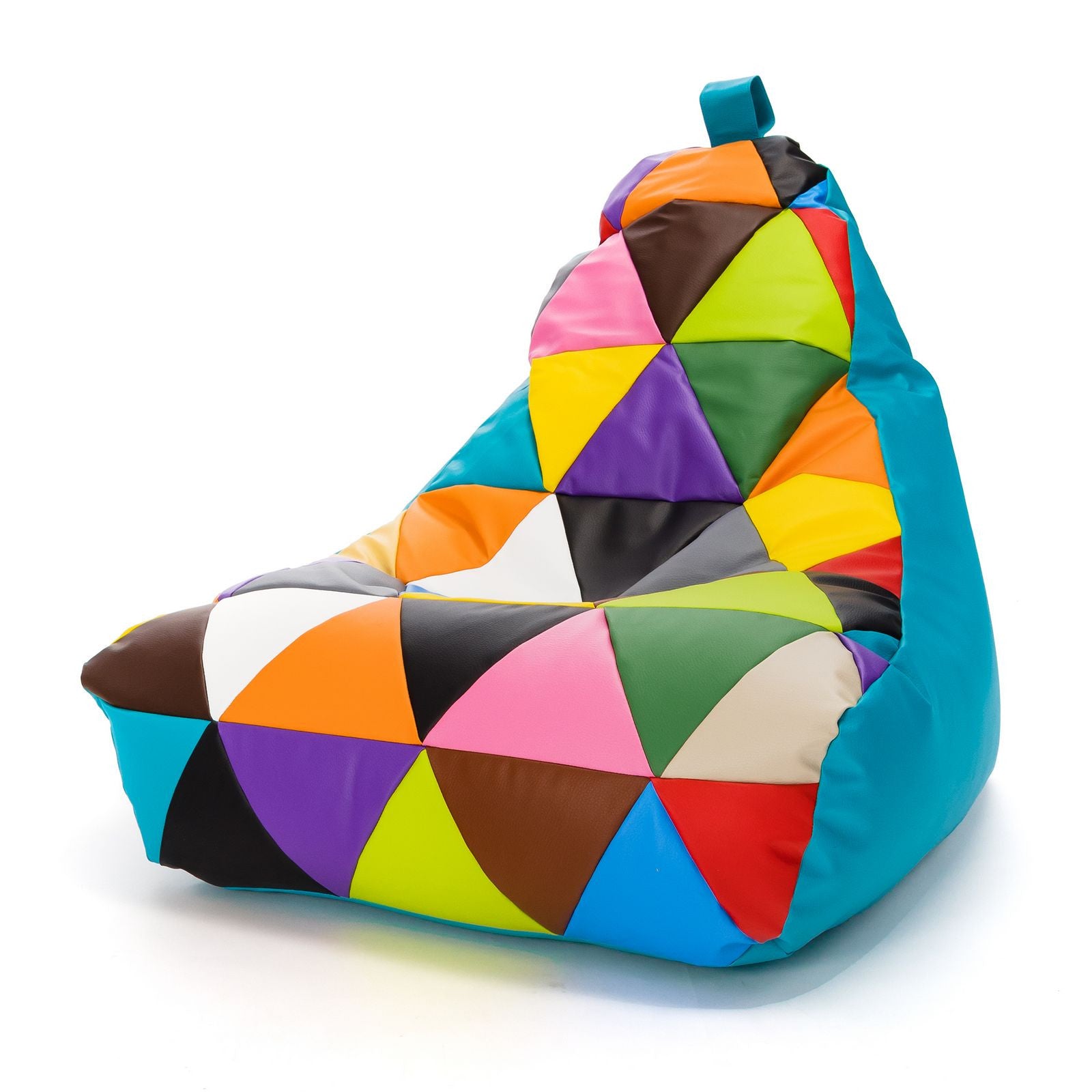 Pouf poltrona sacco seduta keiko s patchwork ecopelle