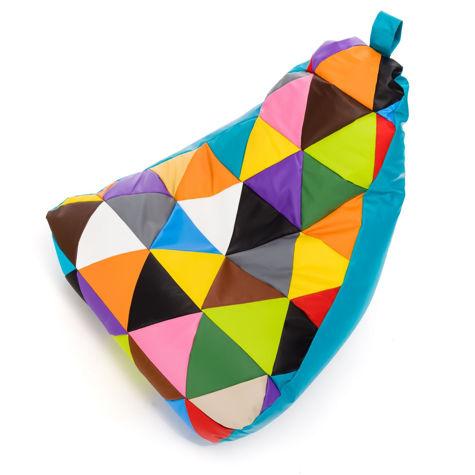Pouf poltrona sacco seduta keiko s patchwork ecopelle