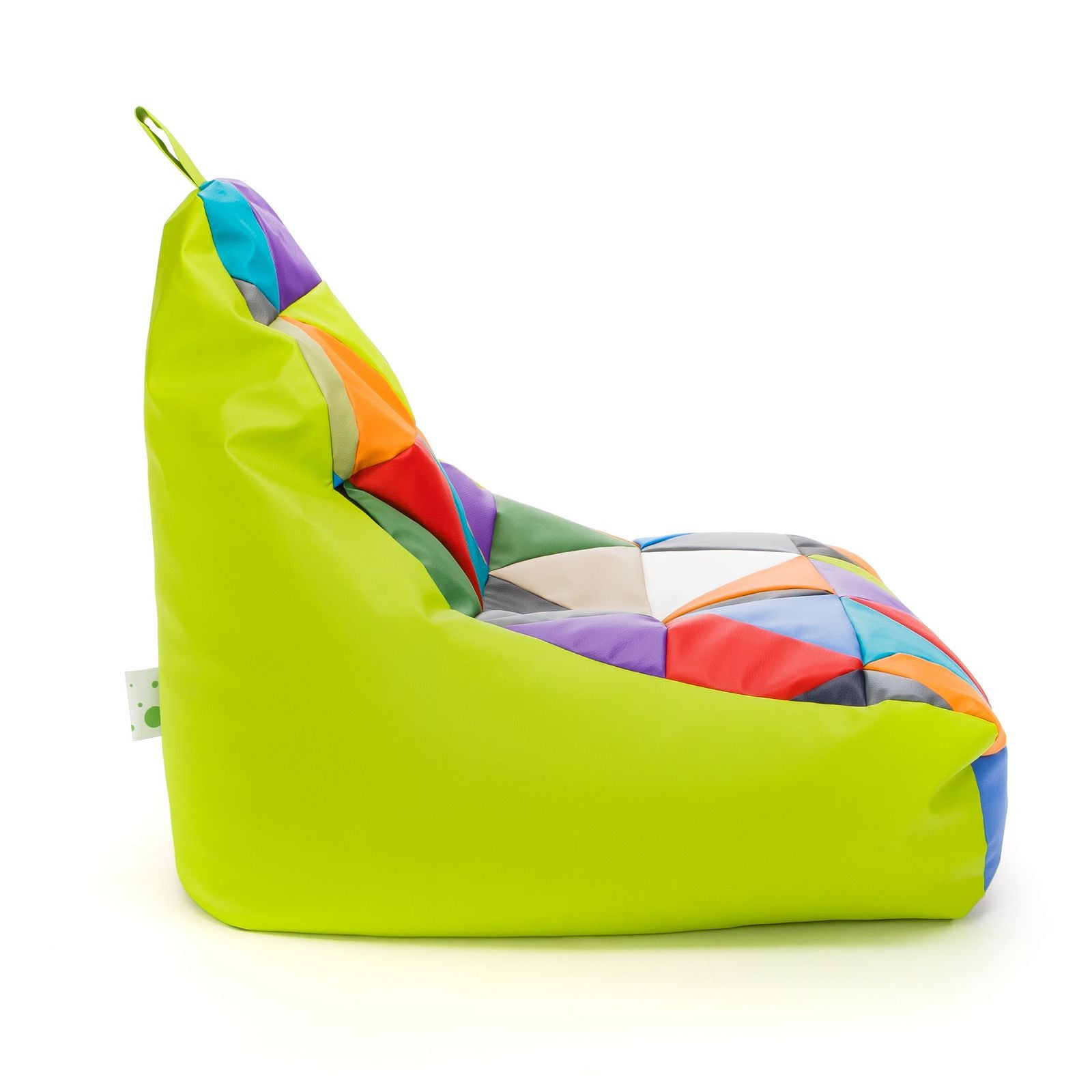 Pouf poltrona sacco seduta keiko s patchwork ecopelle