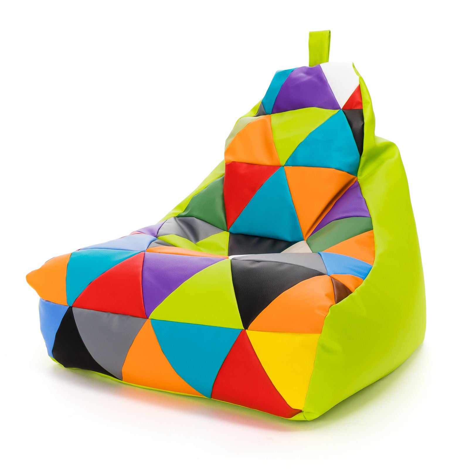 Pouf poltrona sacco seduta keiko s patchwork ecopelle