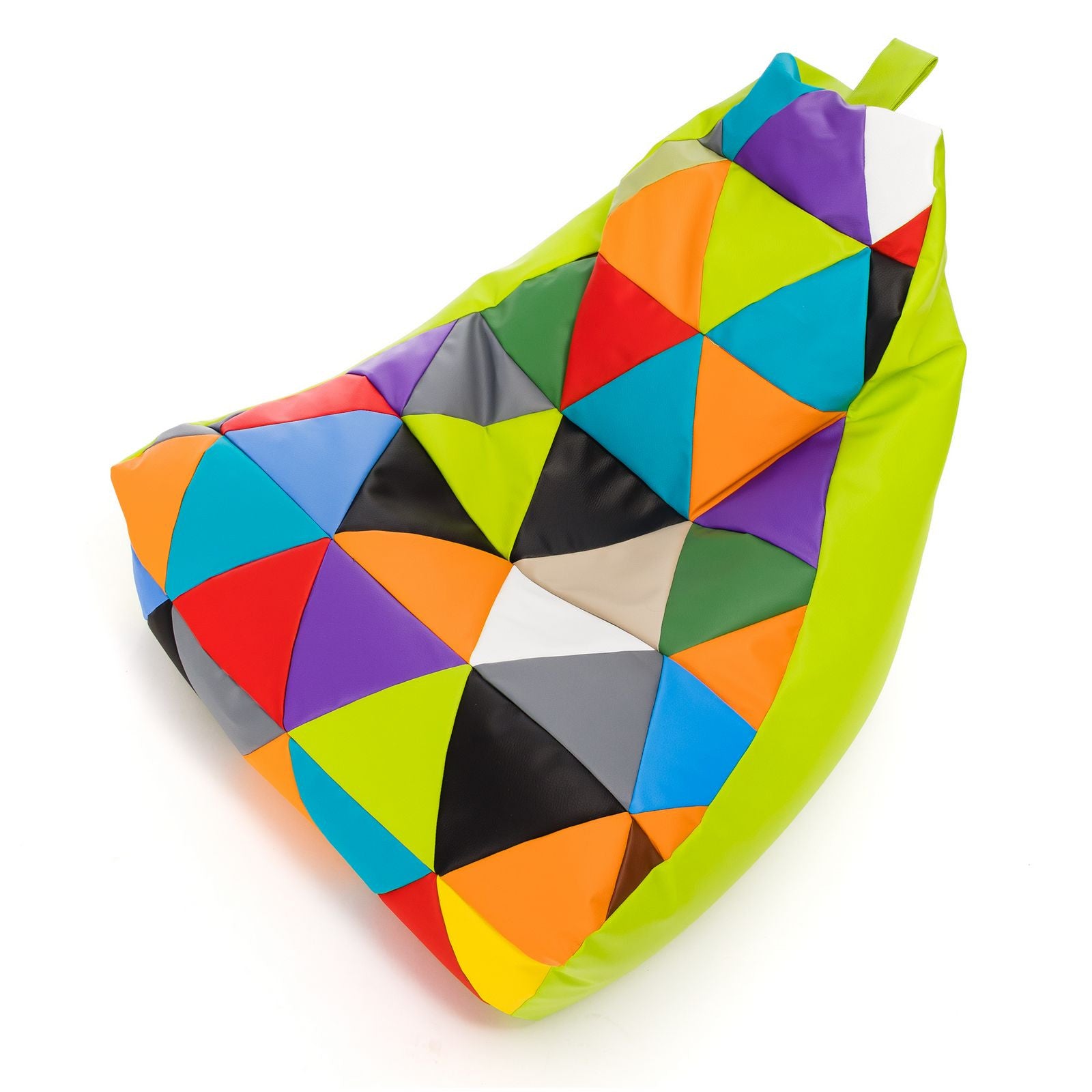 Pouf poltrona sacco seduta keiko s patchwork ecopelle