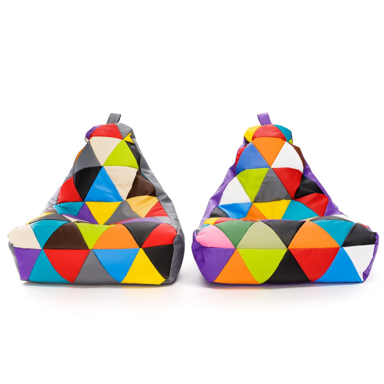 Pouf poltrona sacco seduta keiko s patchwork ecopelle