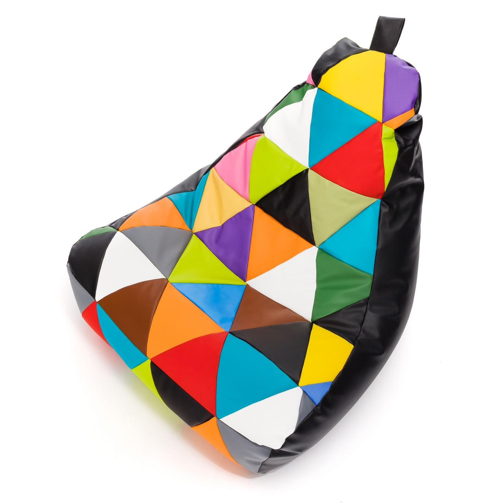 Pouf poltrona sacco seduta keiko s patchwork ecopelle