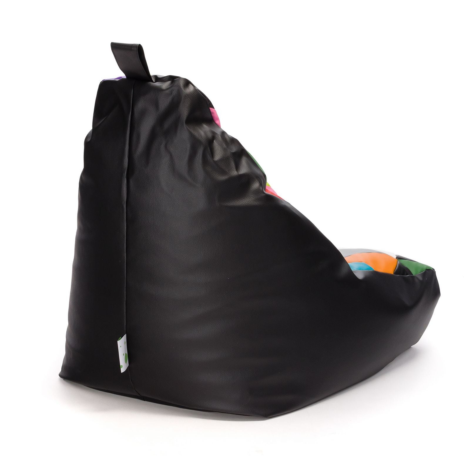 Pouf poltrona sacco seduta keiko s patchwork ecopelle