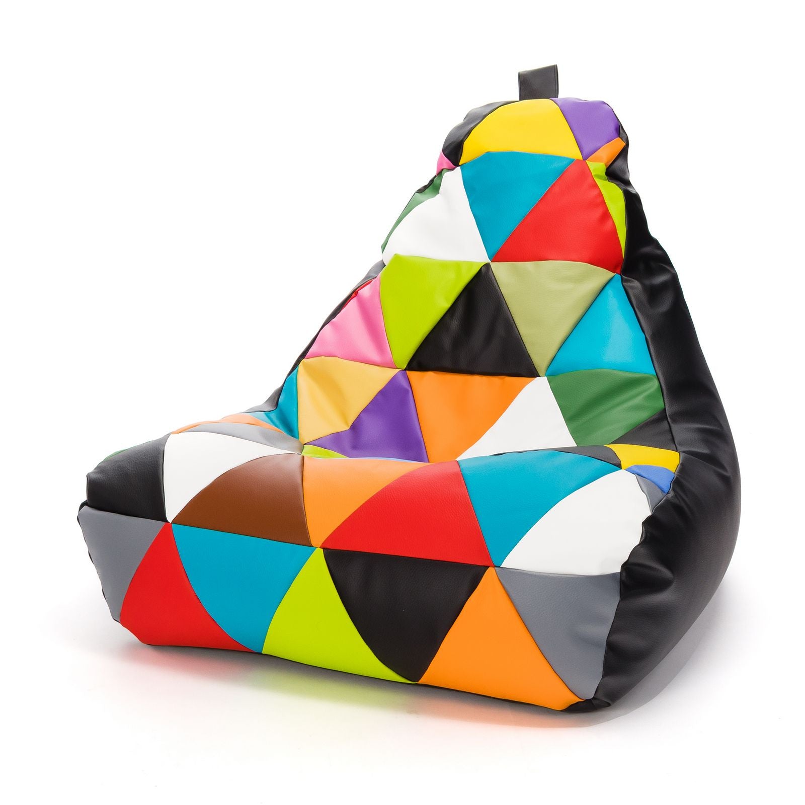 Pouf poltrona sacco seduta keiko s patchwork ecopelle
