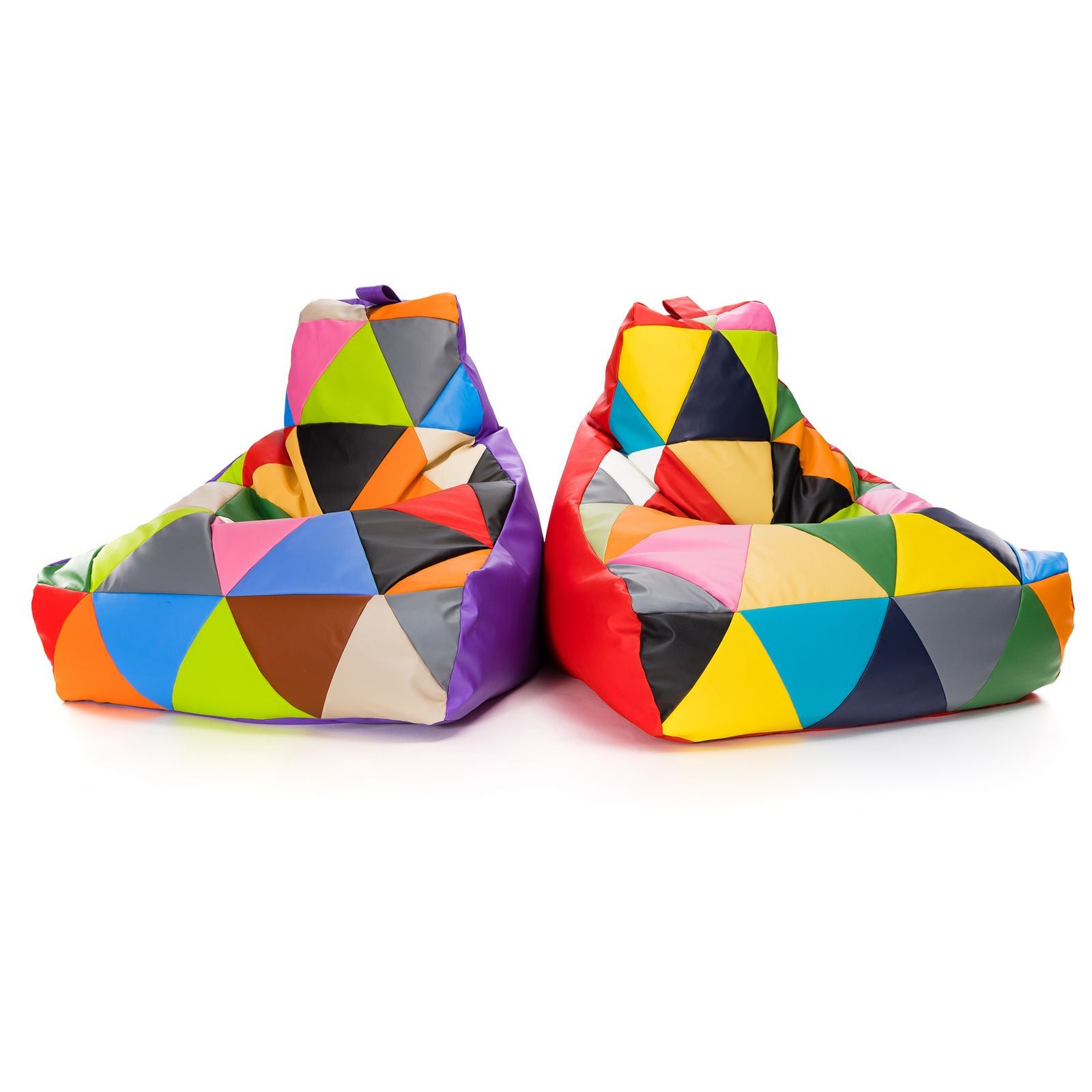 Pouf poltrona sacco seduta keiko m patchwork ecopelle