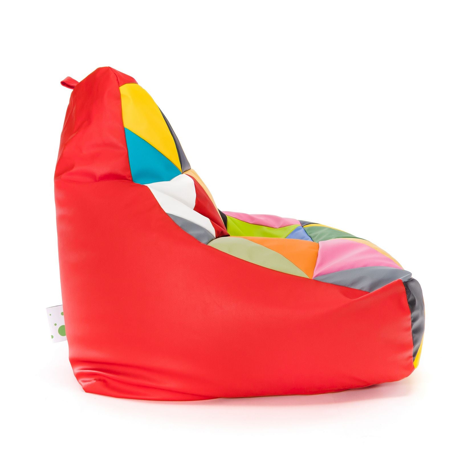Pouf poltrona sacco seduta keiko m patchwork ecopelle